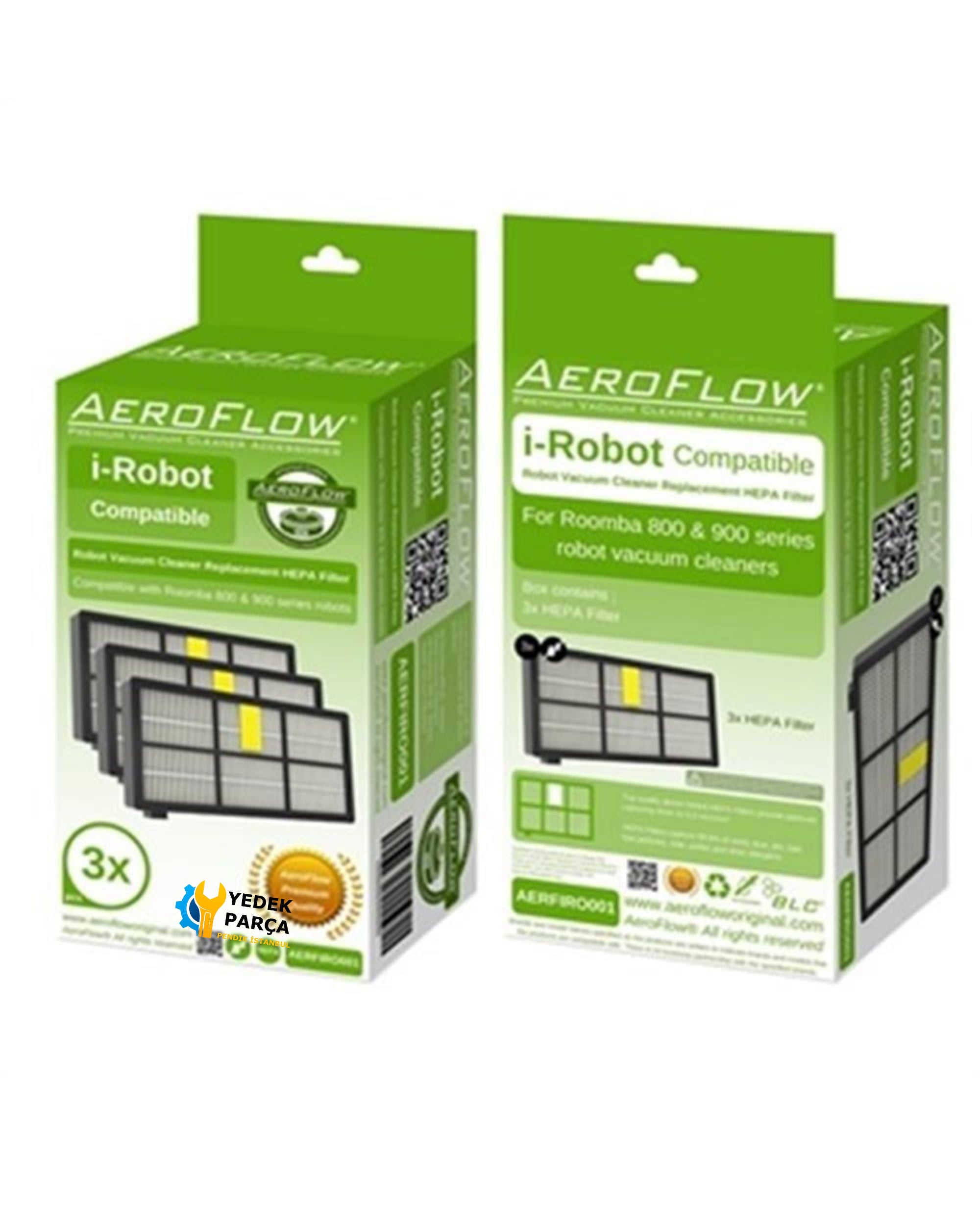 AeroFlow iRobot Uyumlu Roombaa 800 Serisi Filtre 3'lü Paket (Garantili)