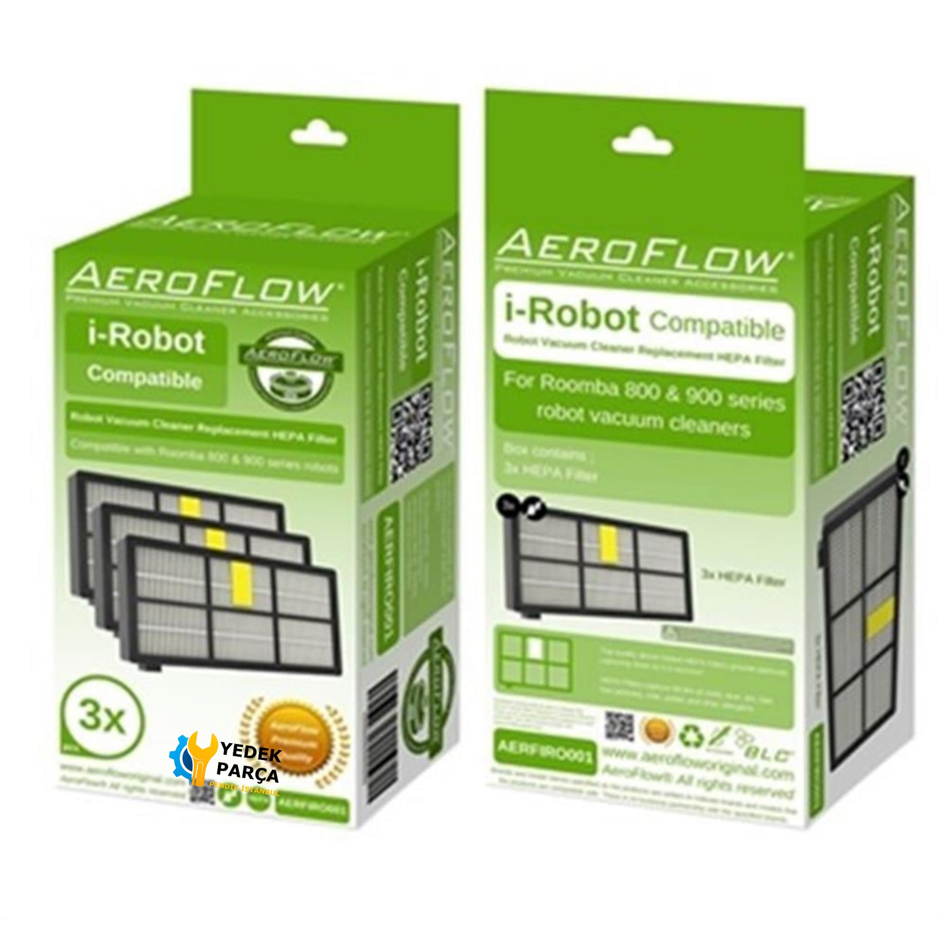 AeroFlow iRobot Uyumlu Roombaa 800/900 Serisi Filtre 3'lü Paket (Garantili)