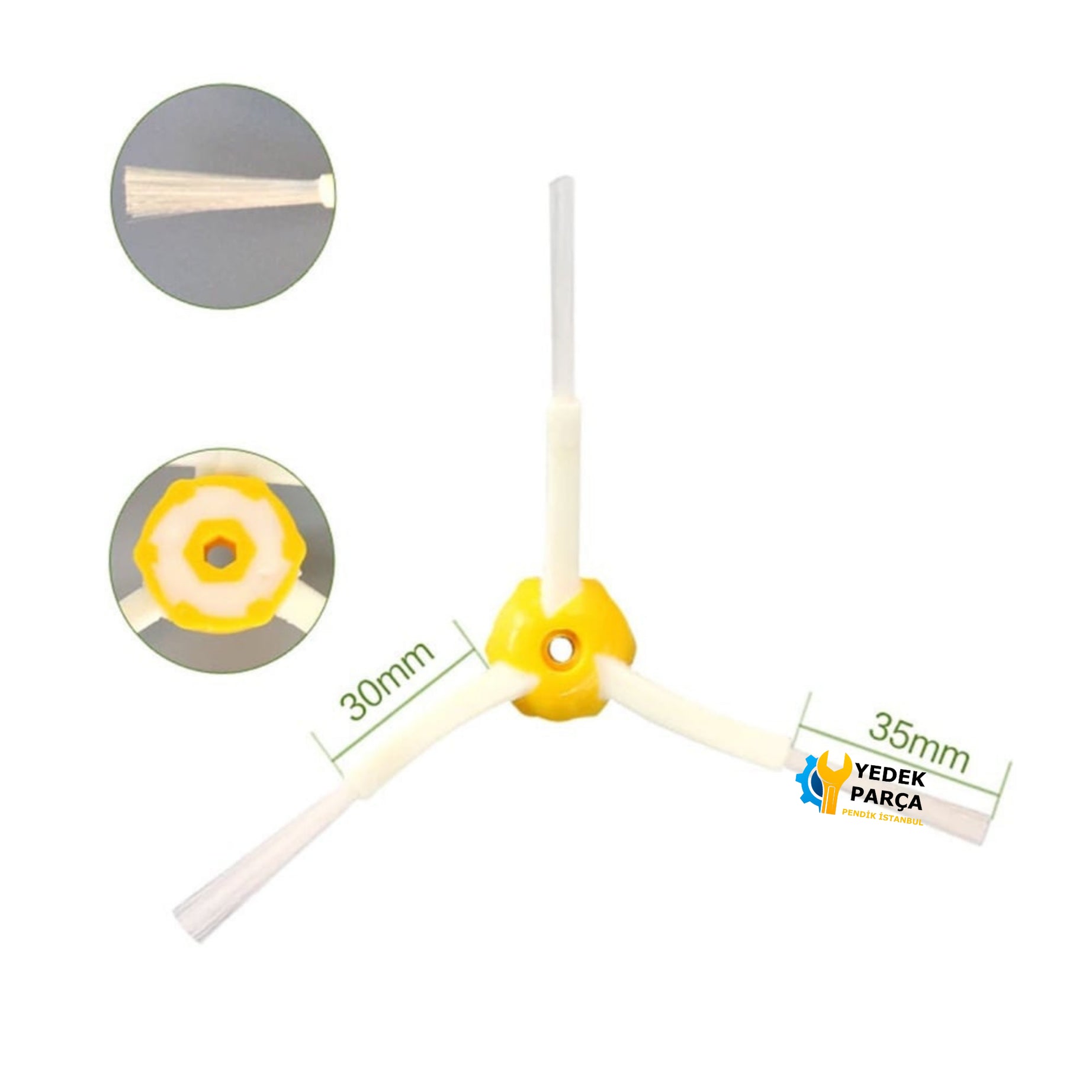 Aeroflow iRobot Uyumlu Roombaa 800 Serisi Süpürge Yan Fırça 3'lü Paket