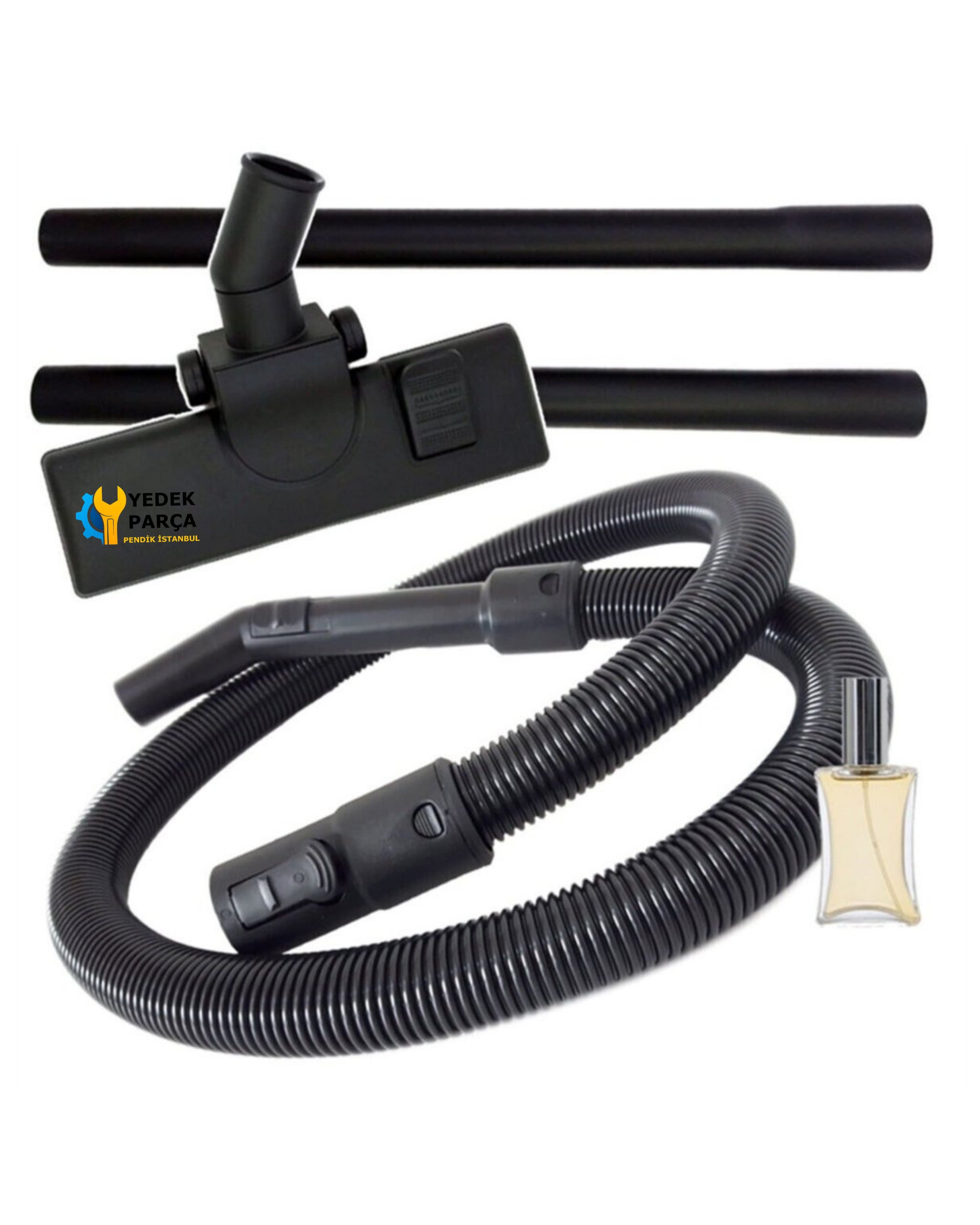 Bosch Uyumlu BSG 71877 Elektrikli Süpürge Hortumu Emici Yer Başlık Plastik Borusu Hediyeli