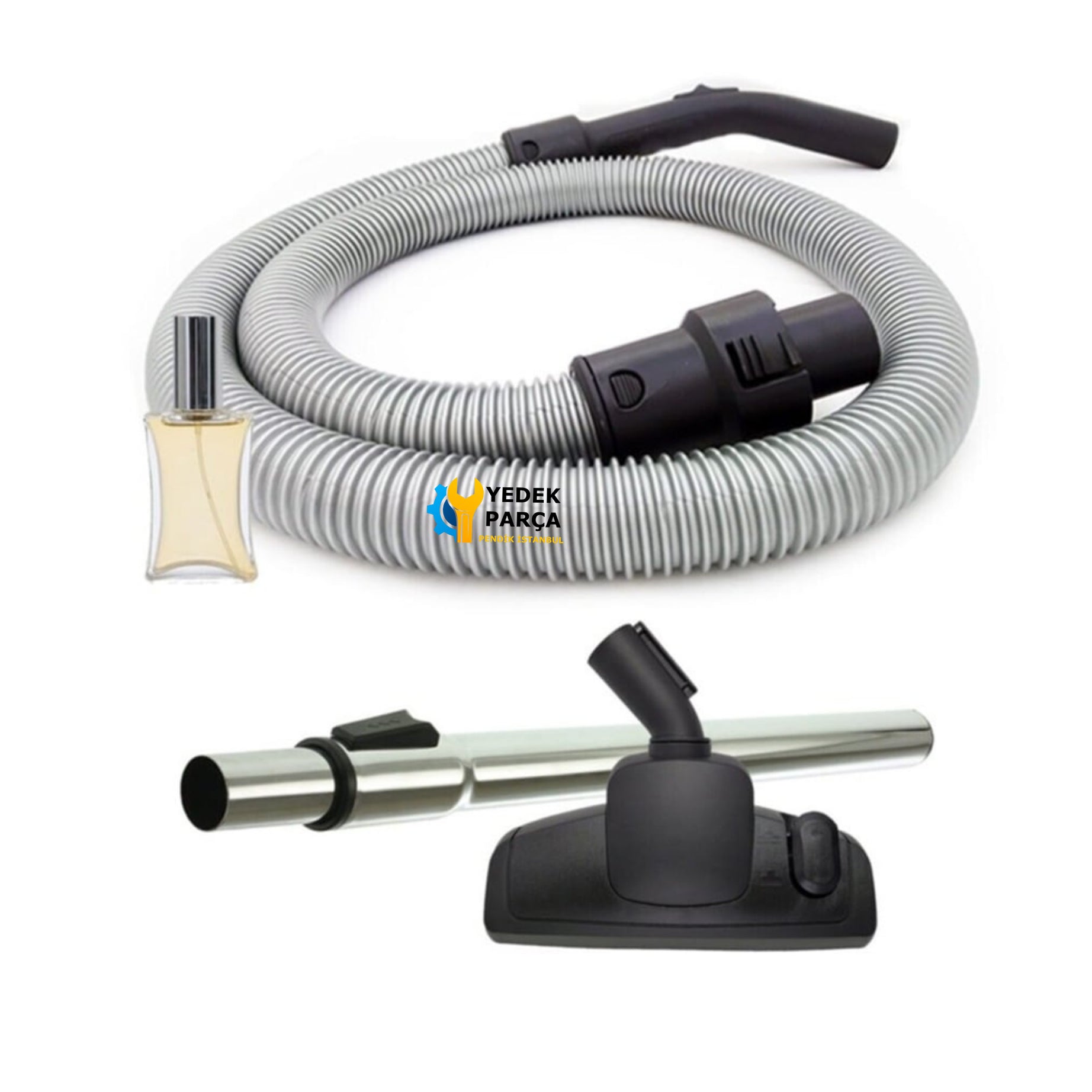 Philips Uyumlu FC 8458 Power Life Elektrikli Süpürge Hortumu Emici Yer Başlığı Teleskopik Boru Hediyeli