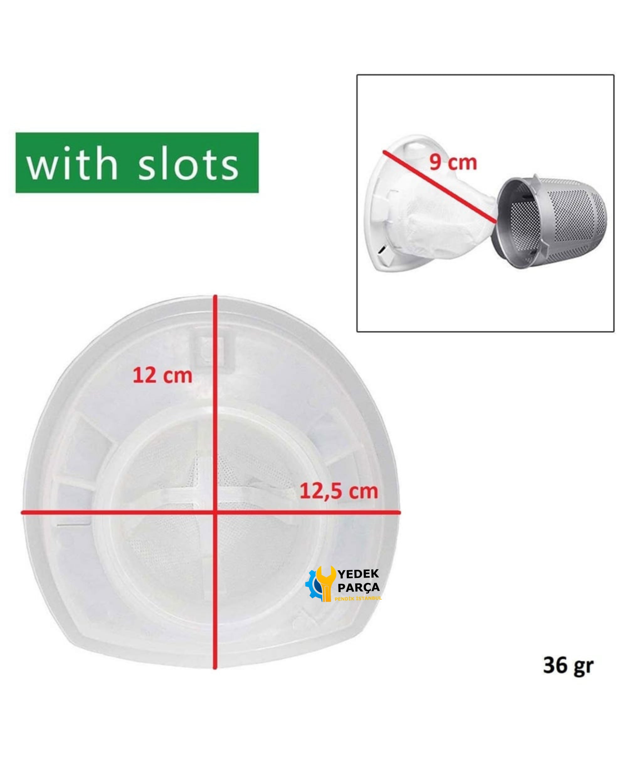 Black & Decker Uyumlu ADV 1220 Elektrikli Süpürge Toz Filtresi