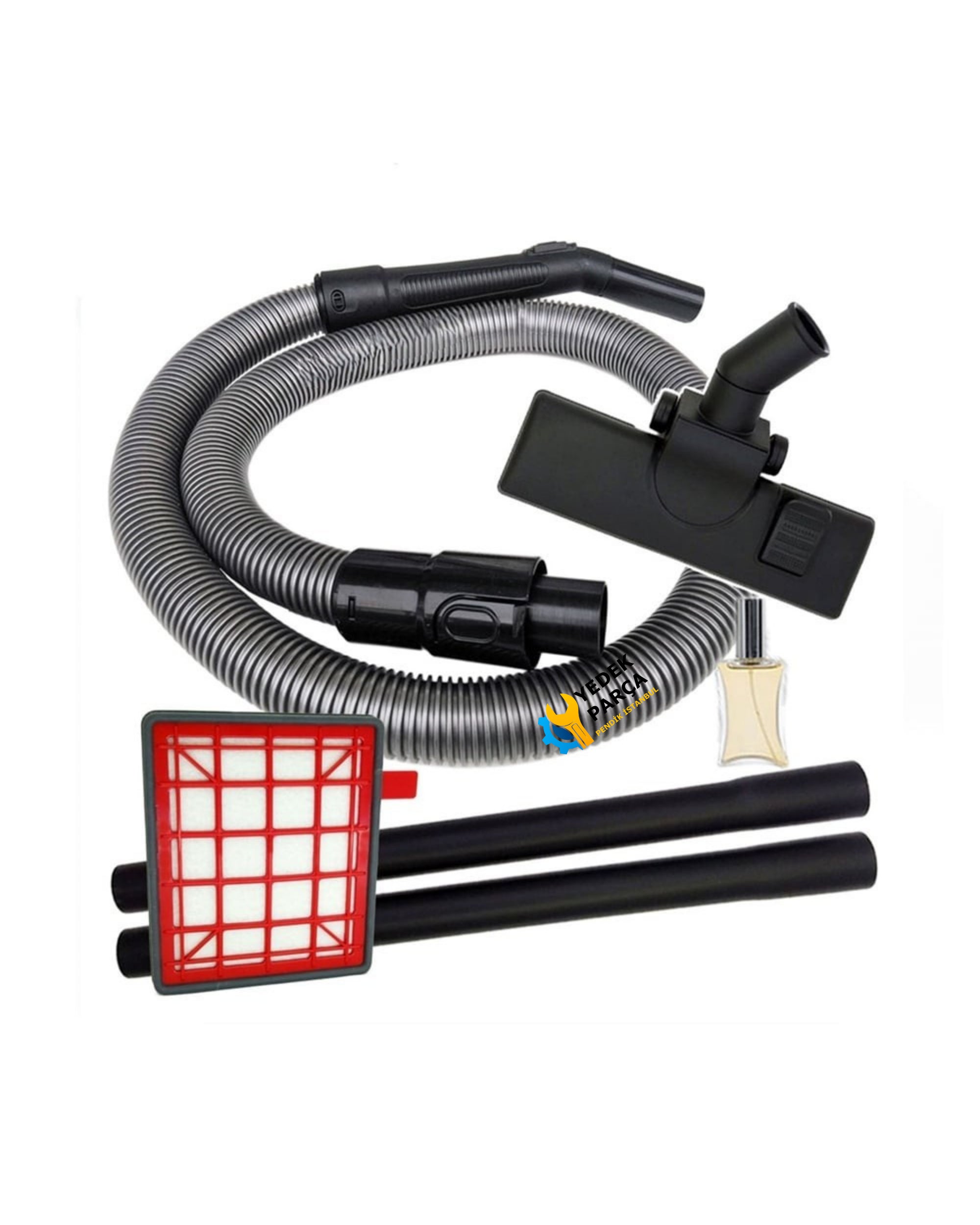 Fakir Uyumlu Veyron Basic Süpürge Hortumu Başlık Plastik Borusu Filtre Hediyeli