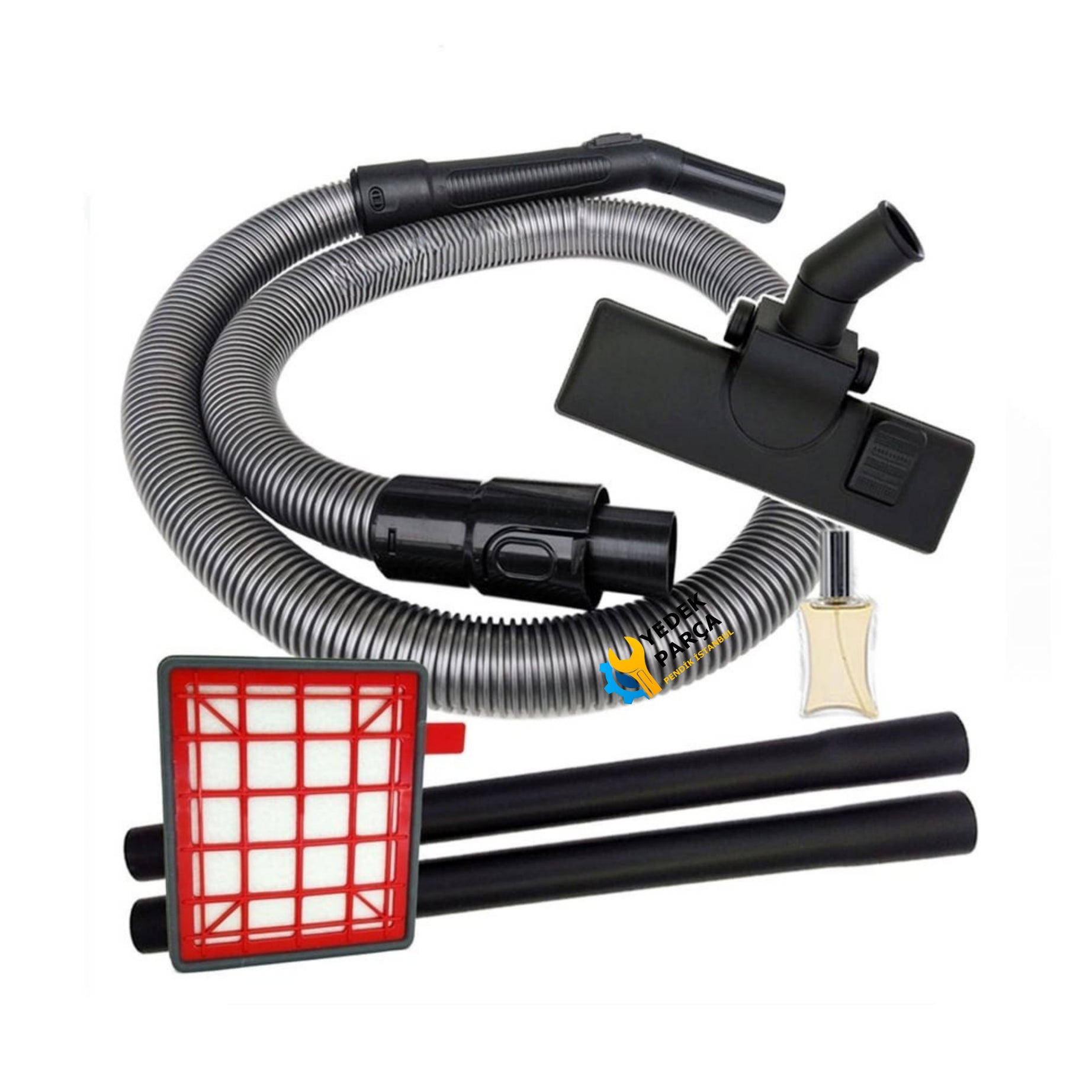 Fakir Uyumlu Veyron Turbo Süpürge Hortumu Yer Başlık Plastik Boru Filtre Hediyeli