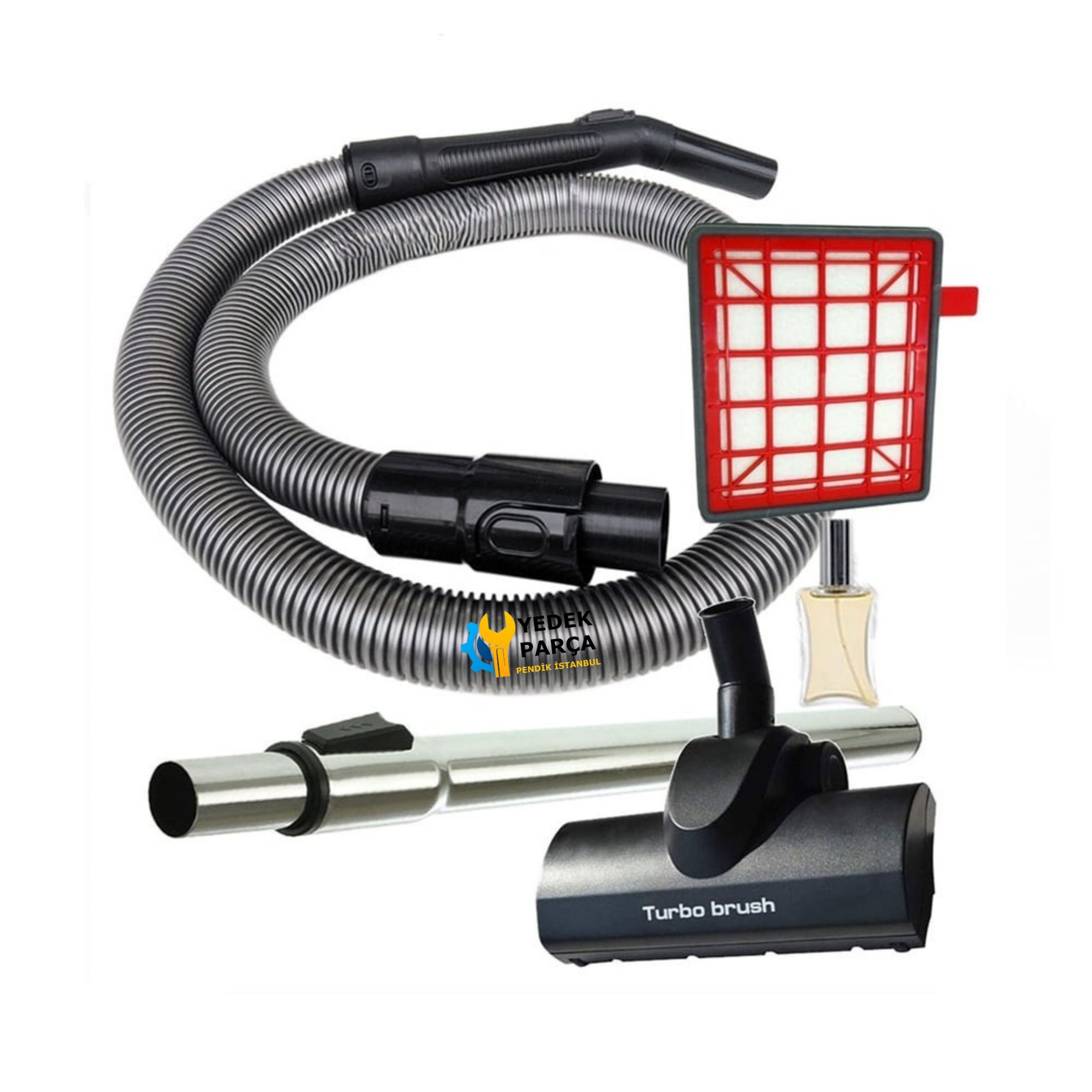 Fakir Uyumlu Veyron Turbo Süpürge Hortum Turbo Başlık Boru Filtre Hediyeli