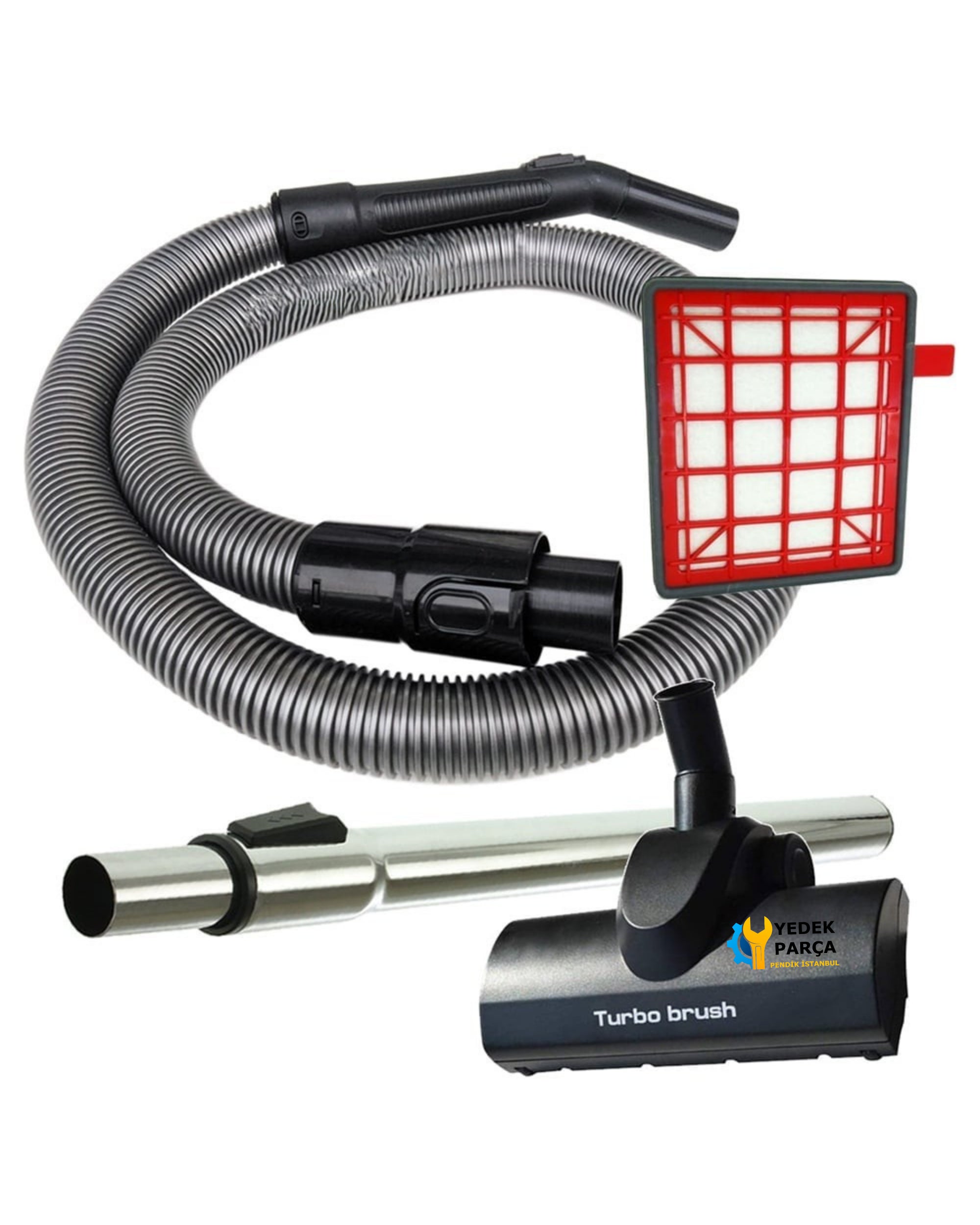 Fakir Uyumlu Veyron Turbo Basic Süpürge Hortum Turbo Başlık Boru Filtre