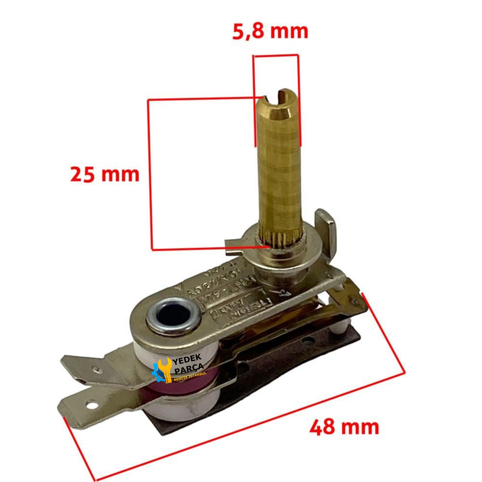 Universal Ütü Termostatı 10 Amper Uzun Boy