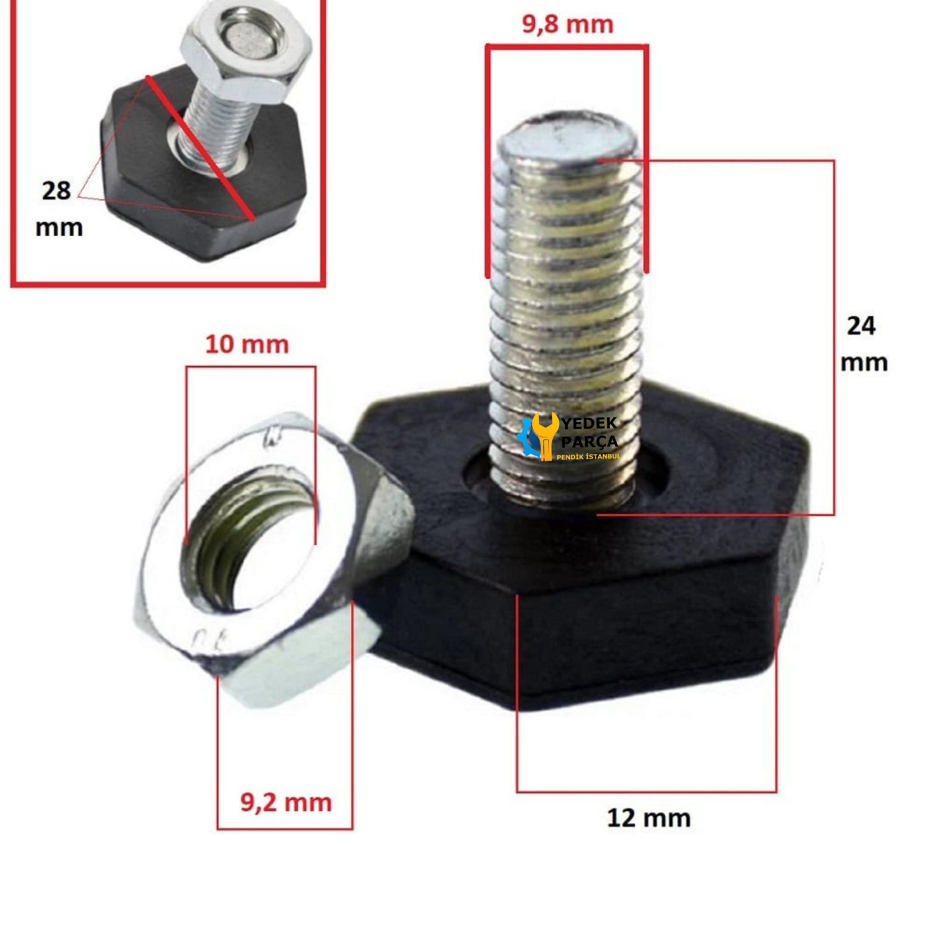 Arçelik Uyumlu D9103 Çamaşır Makinesi Ayağı Kaymaz Ayarlı Ayak 4 lü Seti ÖLÇÜLERE DİKKAT EDİNİZ