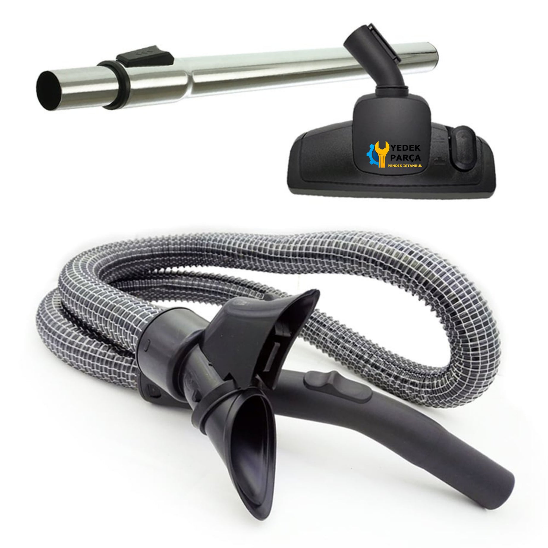 Philips Uyumlu FC 9211 Marathon Elektrikli Süpürge Çelik Telli Hortum Emici Yer Başlığı Teleskopik Boru