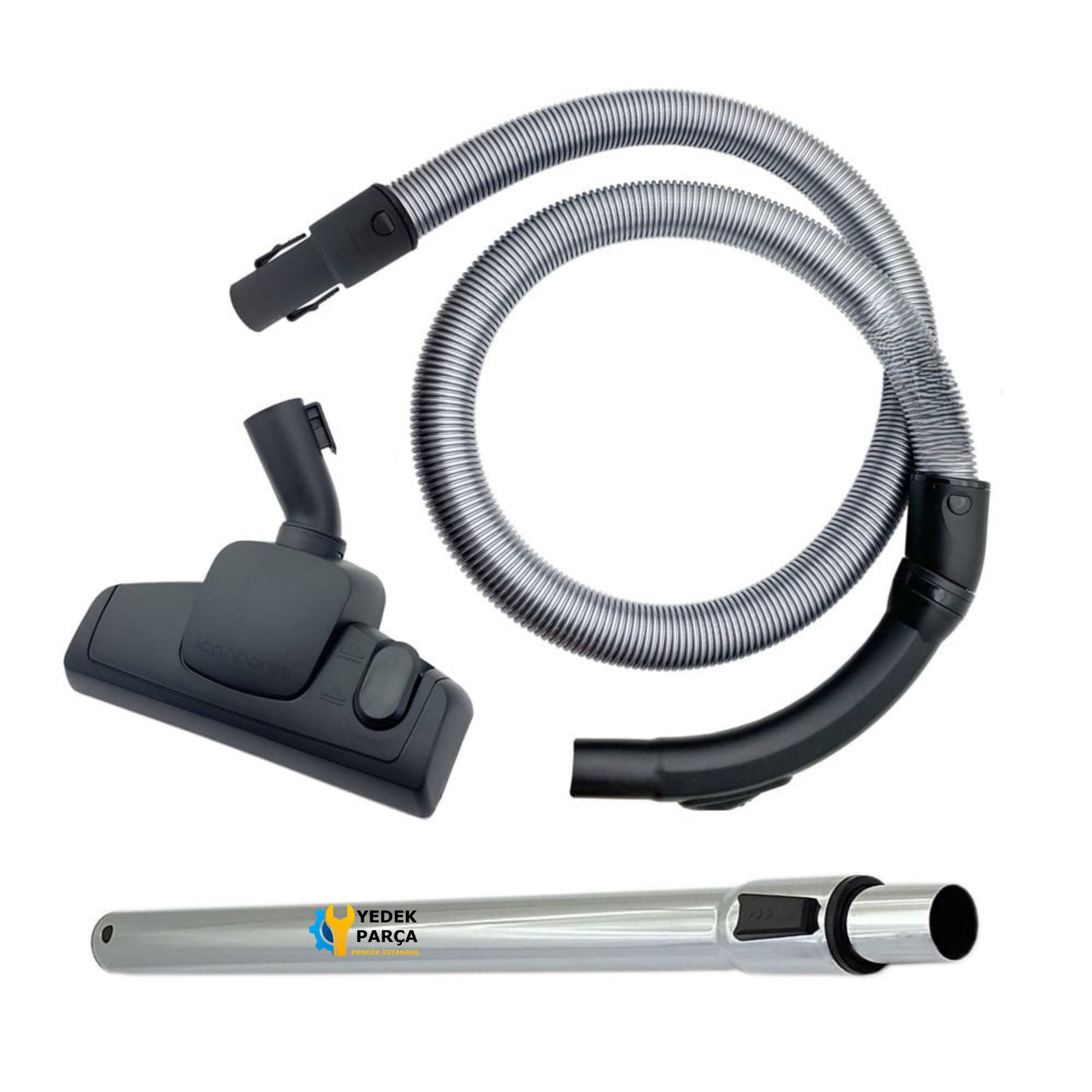 Arçelik Uyumlu S 6255 B Süpürge Katlanmaz Dayanıklı Güçlü Hortumu Seti