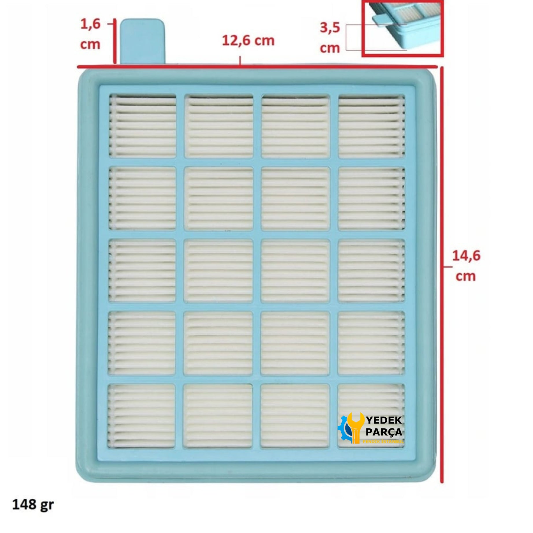 Philips Uyumlu FC 9542 PowerPro Active Süpürge 3 Kutu Filtre Seti