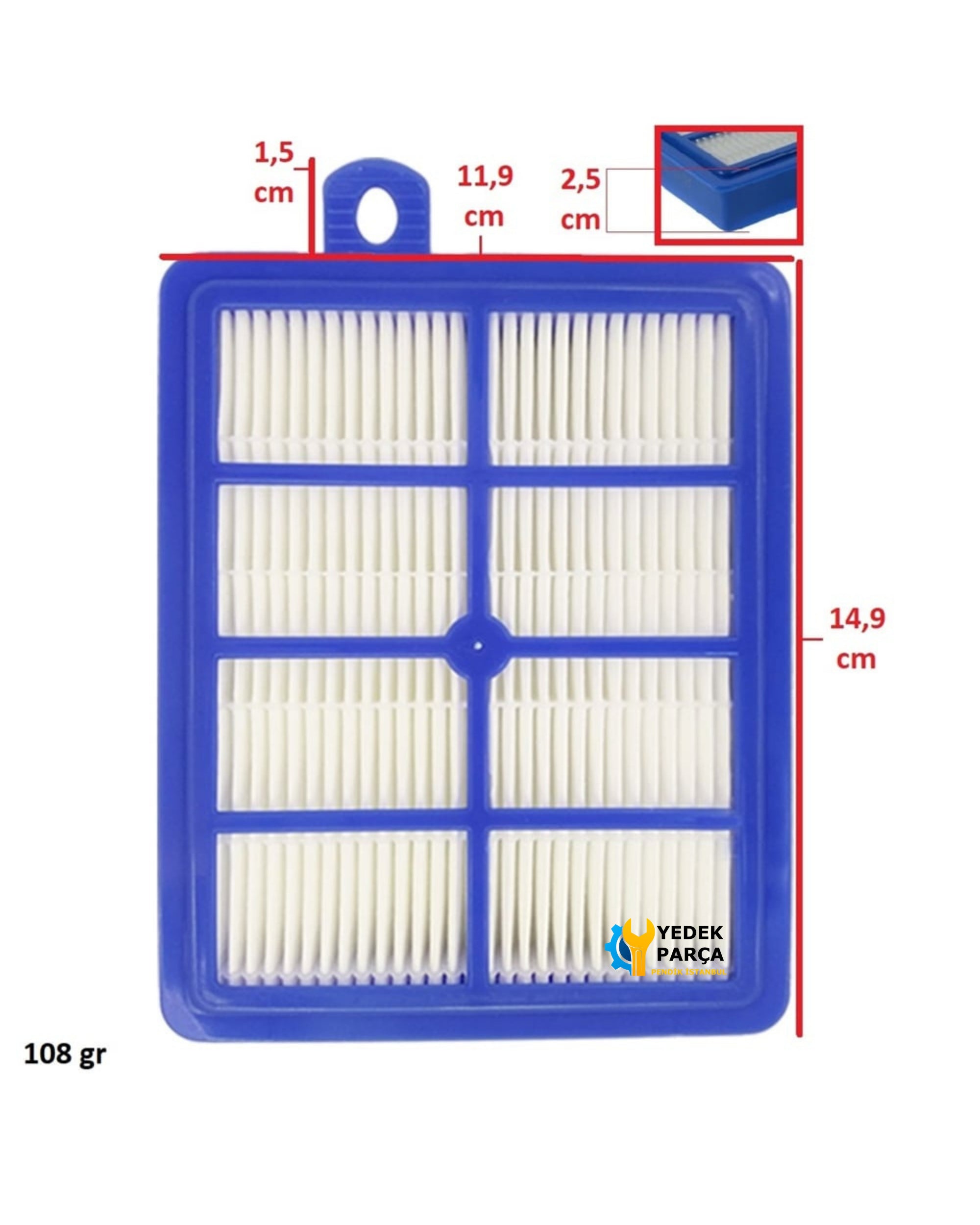 Philips Uyumlu FC 9150 9199 Serie Performer Süpürge Hepa Filtre