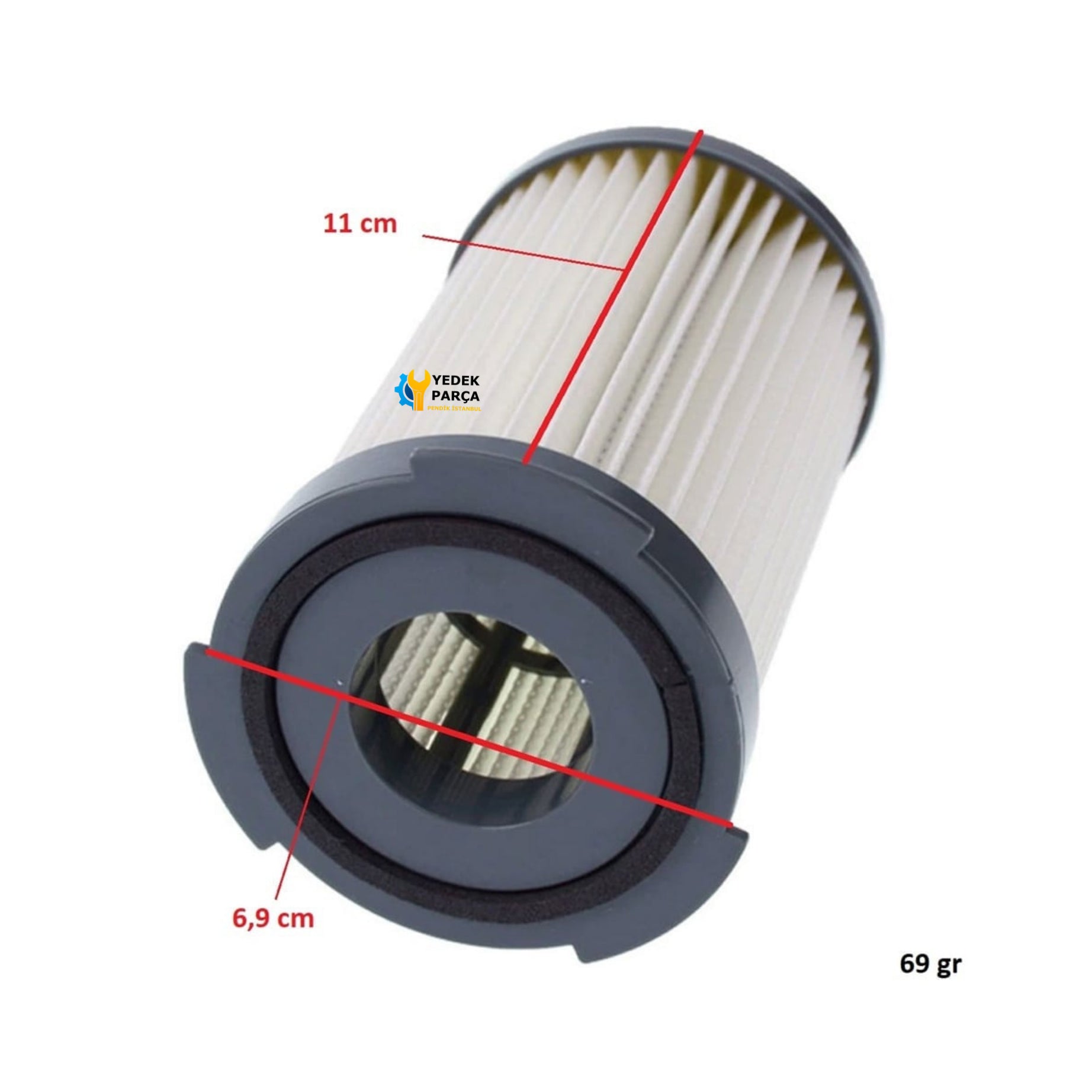 Electrolux Uyumlu Ergoeasy ZTI 7650 Süpürge Silindirik Hepa Filtre