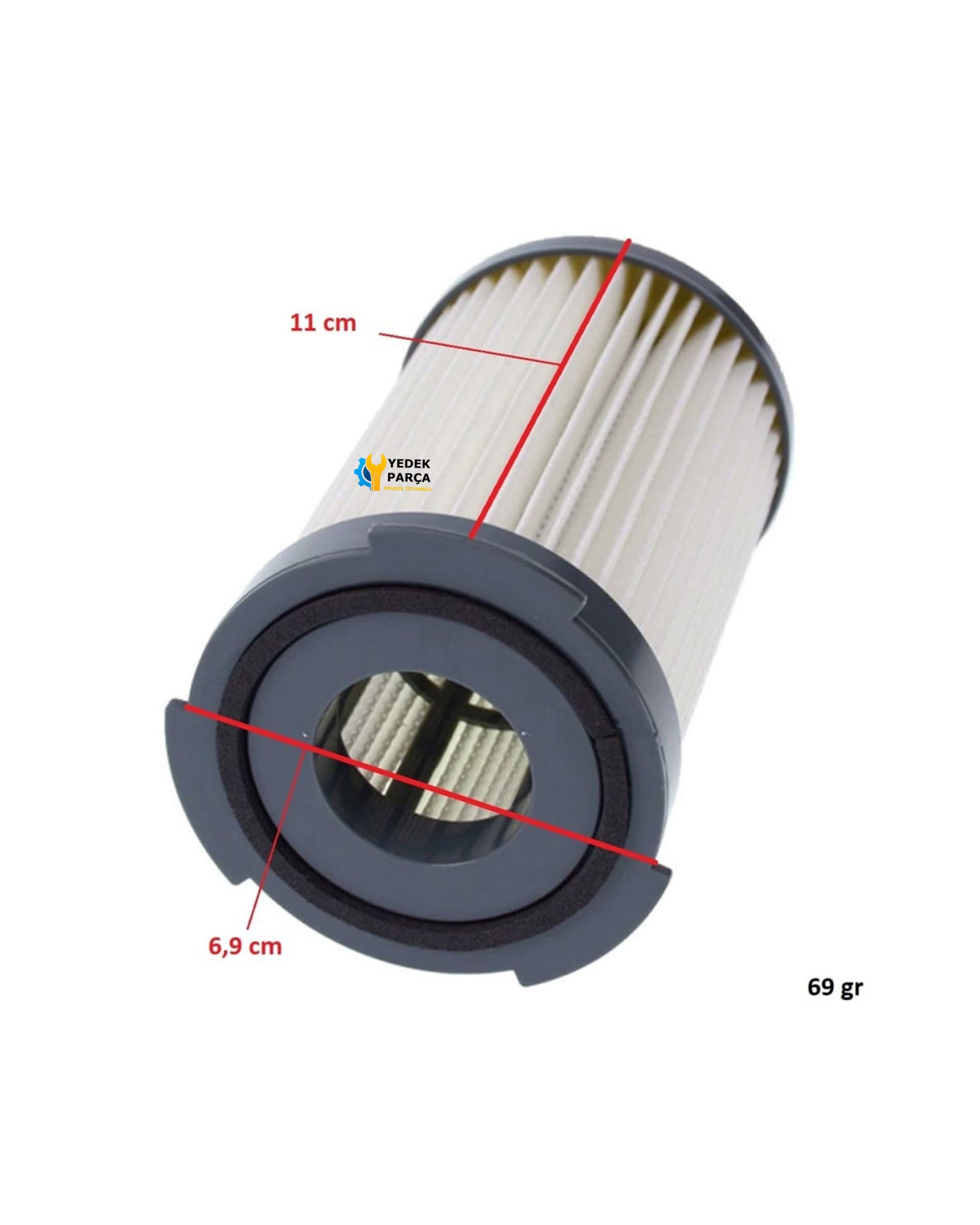 Electrolux Uyumlu Ergospace (Torbasız) 4F Süpürge Silindirik Hepa Filtre