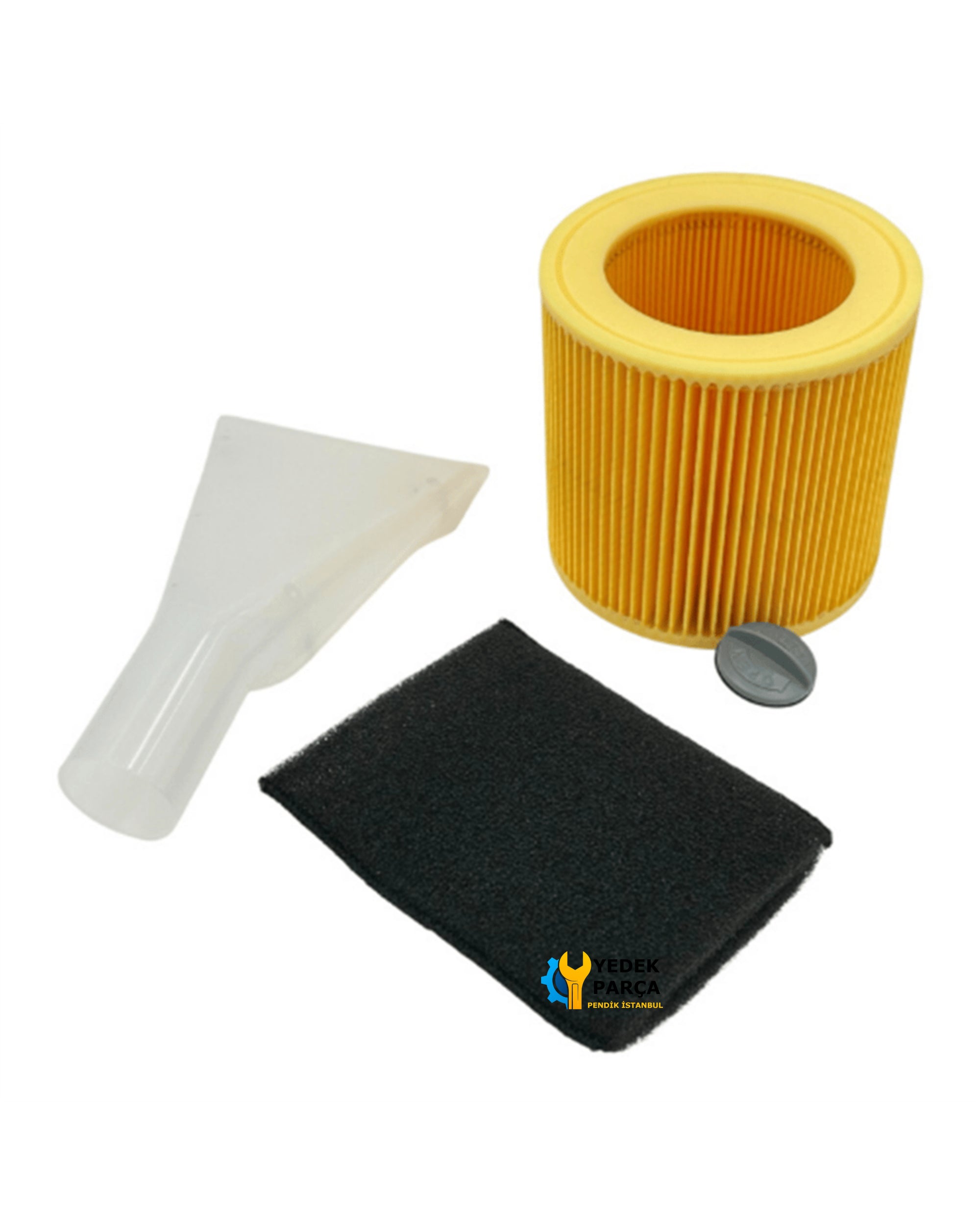 Karcher Uyumlu WD 2 Süpürge Silindirik Filtre ve Emici Seti