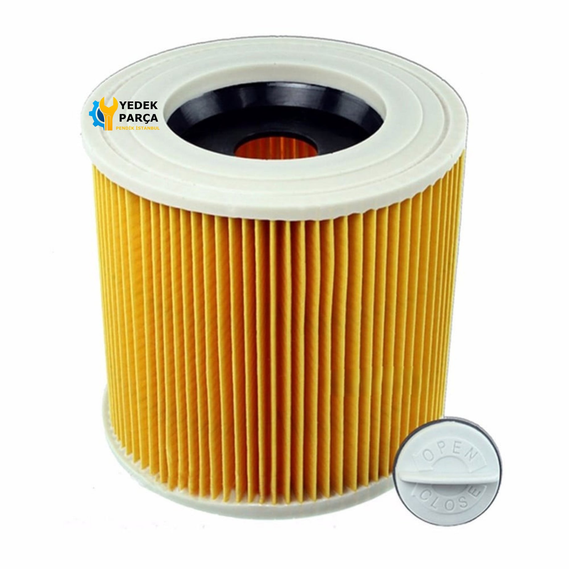 Karcher Uyumlu A 2204 Süpürge Silindirik Filtre ve Emici Seti