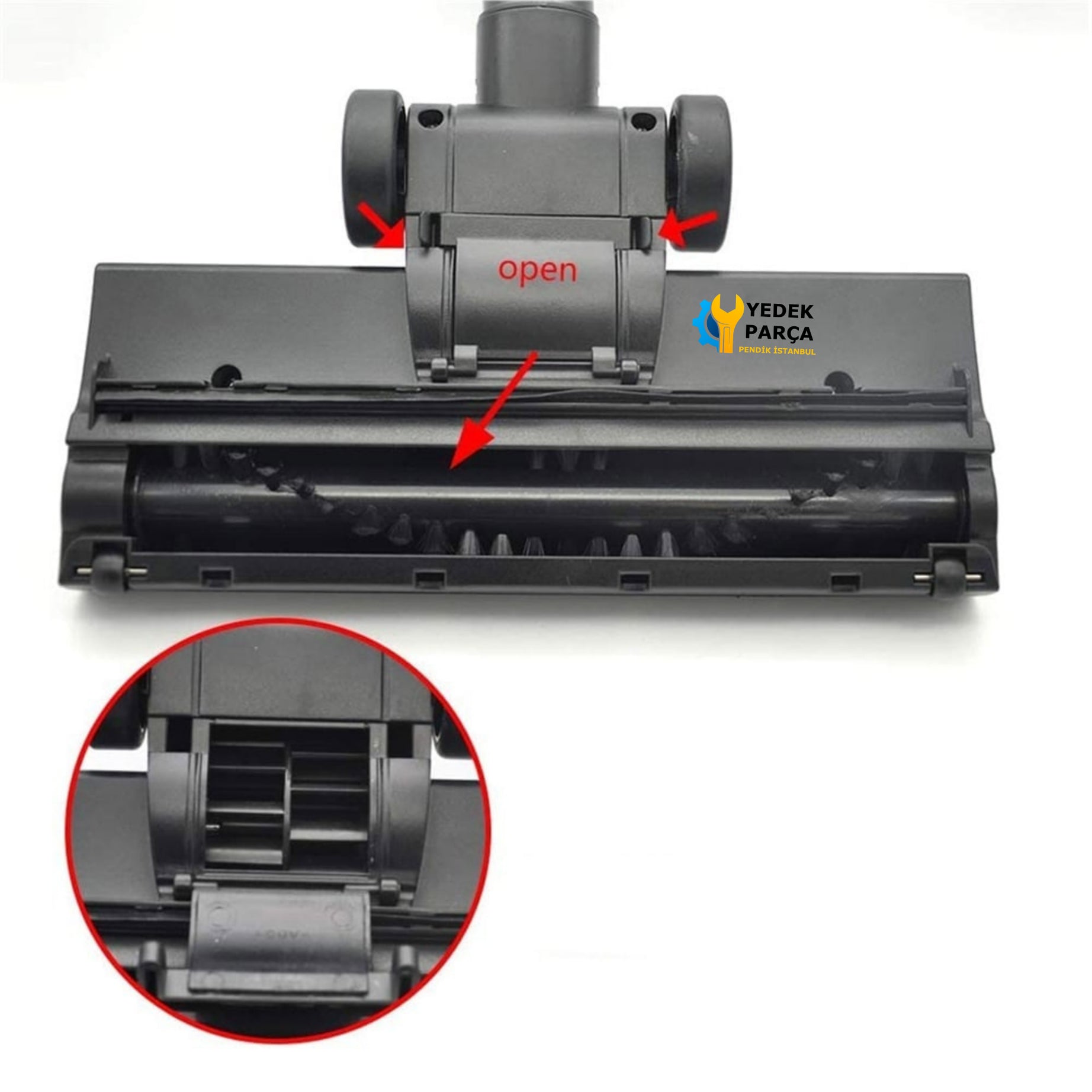 Arçelik Uyumlu S 4210D Kanguru Elektrikli Süpürge Çelik Telli Hortumu Turbo Emici Yer Başlığı Teleskopik Boru