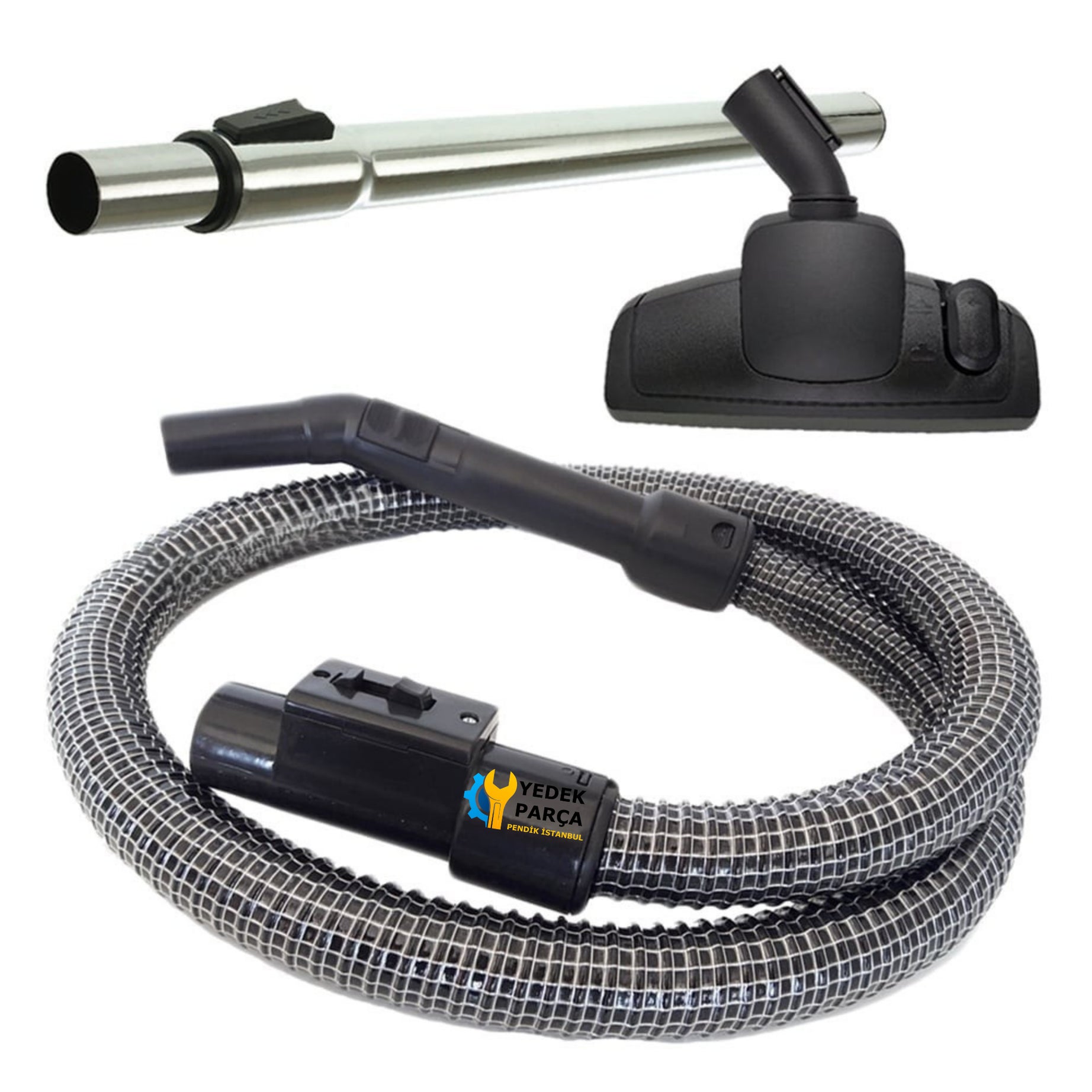 Arçelik Uyumlu S 4210D Kanguru Elektrikli Süpürge Çelik Telli Hortumu Emici Yer Başlığı Teleskopik Boru