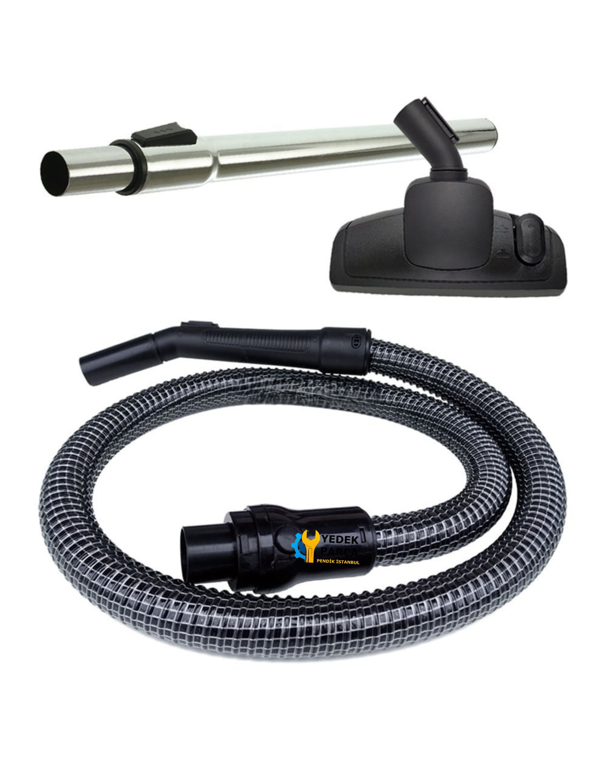 Fakir Uyumlu A 230 Elektrikli Süpürge Çelik Telli Hortumu Emici Yer Başlığı Teleskopik Boru