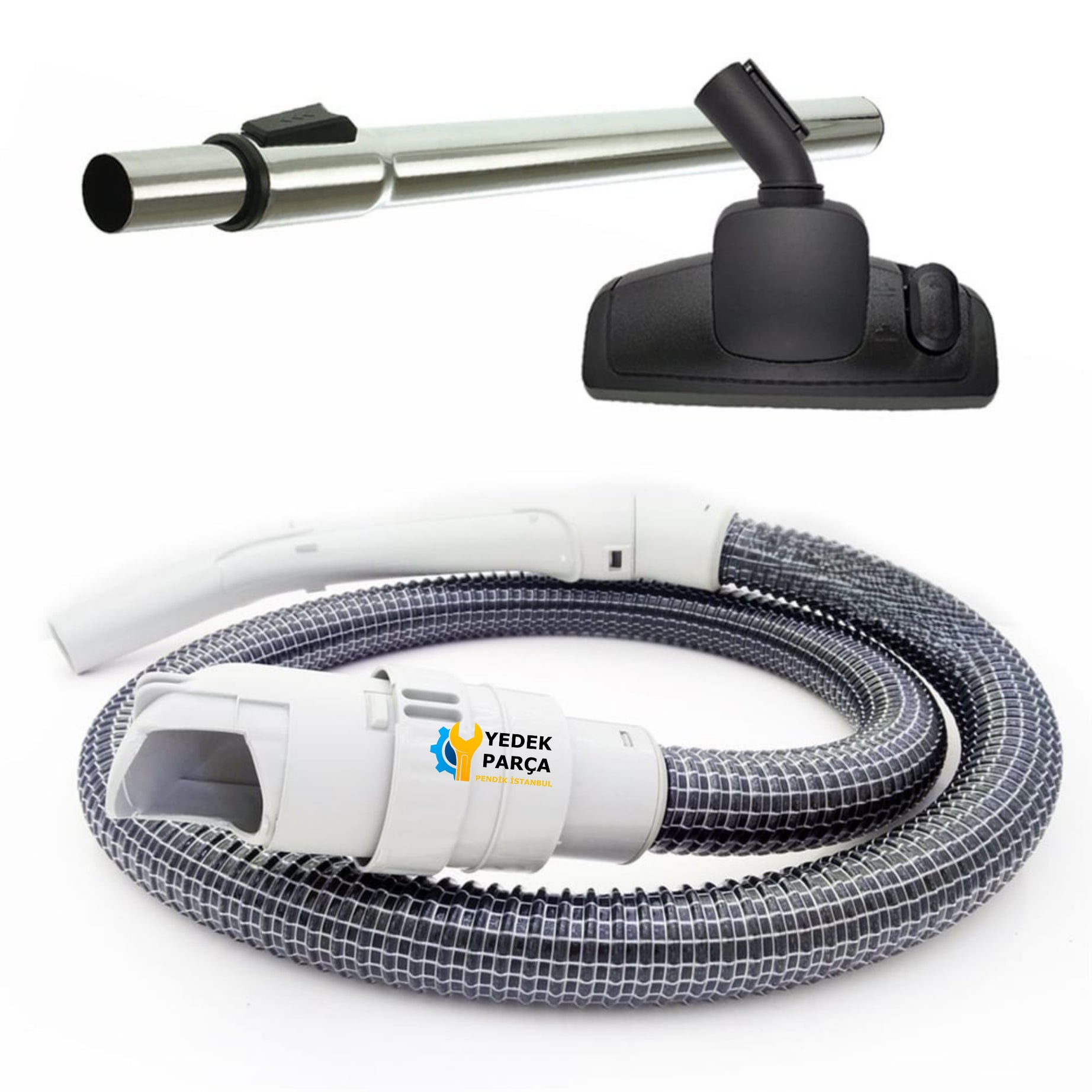 Bluehouse Uyumlu BH 018S Aquare Elektrikli Süpürge Çelik Telli Hortumu Emici Yer Başlığı Teleskopik Boru