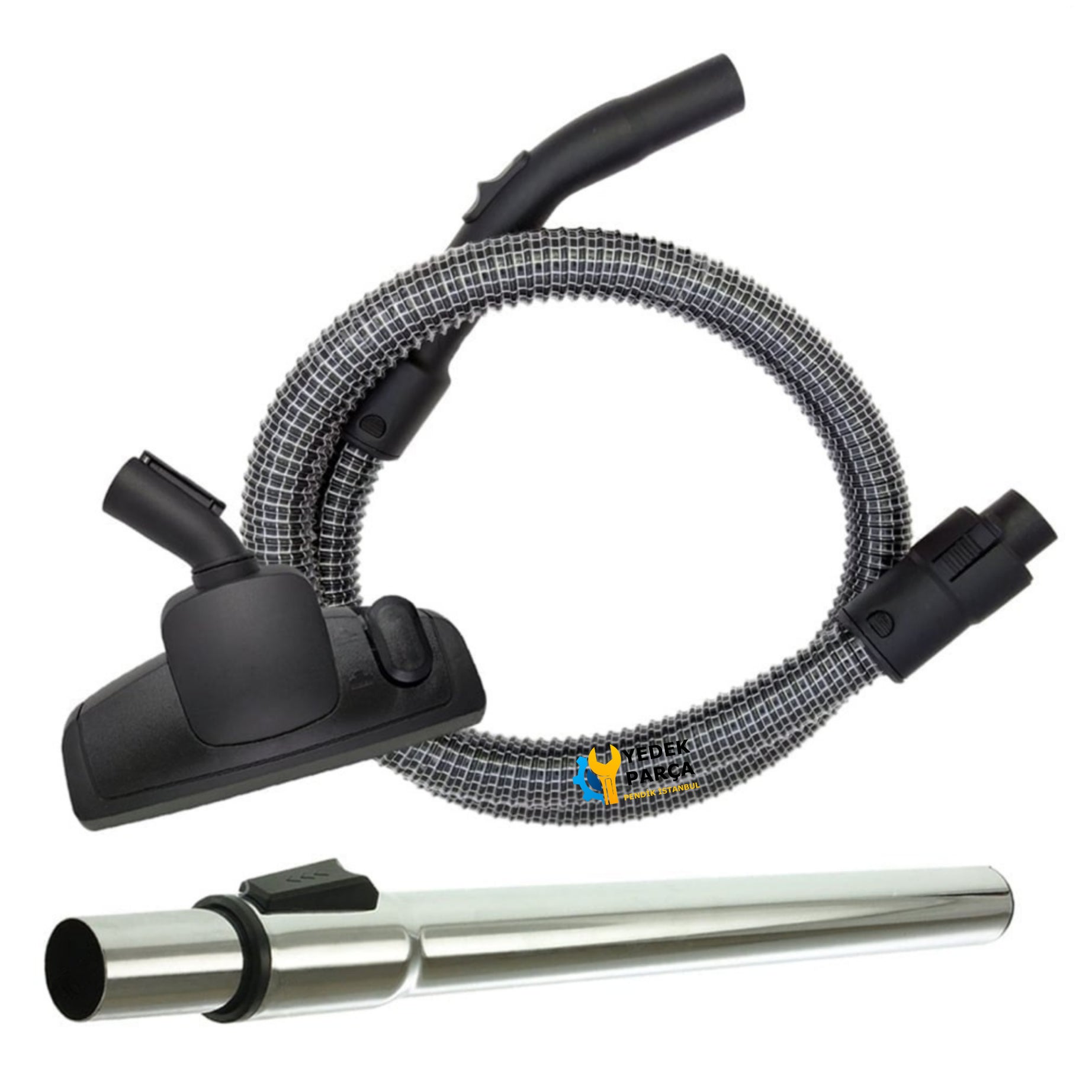 Arçelik Uyumlu S 4016 Kelebek Süpürge Çelik Telli Emiş Hortumu Süpürücü Başlık Teleskopik Borusu