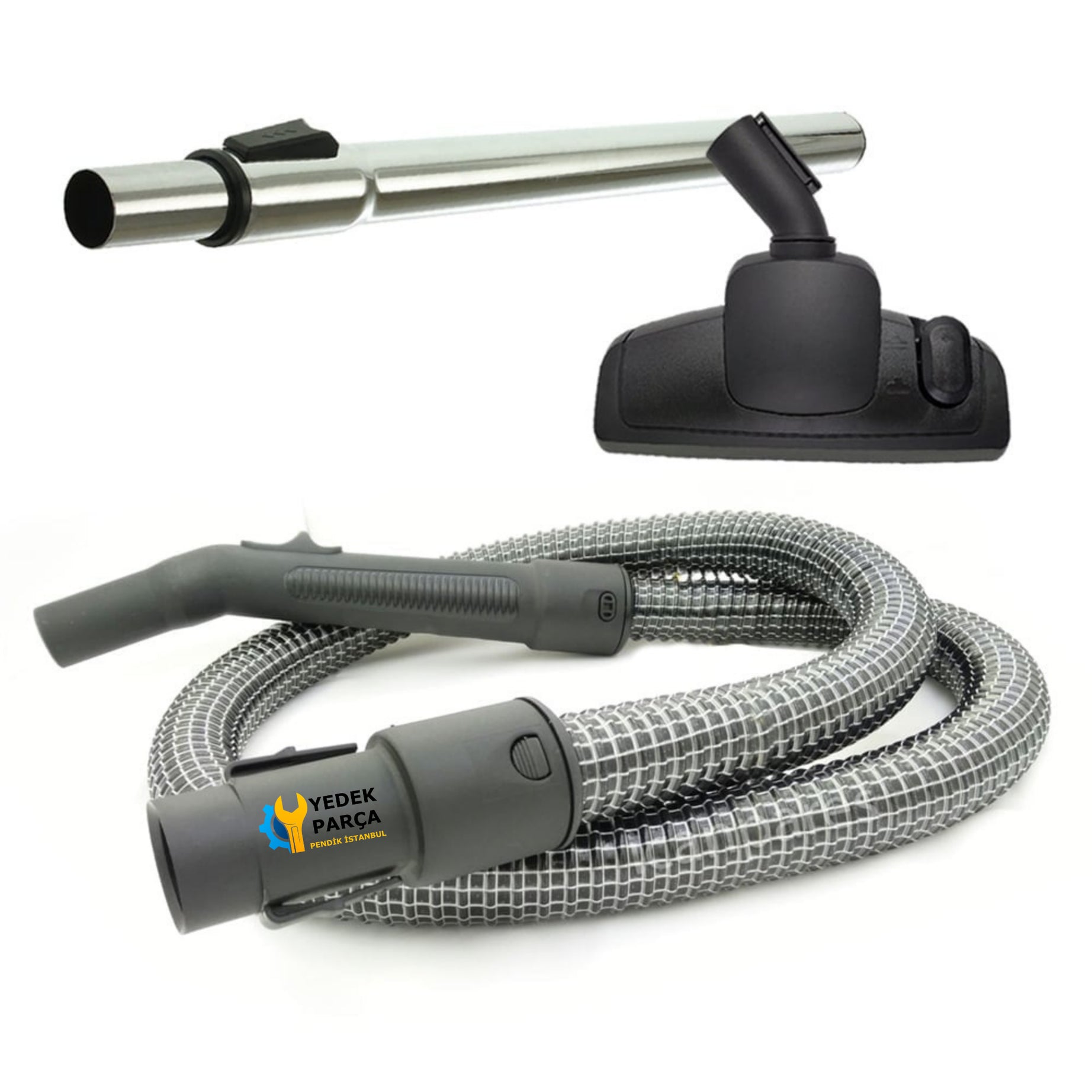 Beko Uyumlu BKS 1240 Elektrikli Süpürge Çelik Telli Hortumu Emici Yer başlığı Teleskopik Boru Hortum