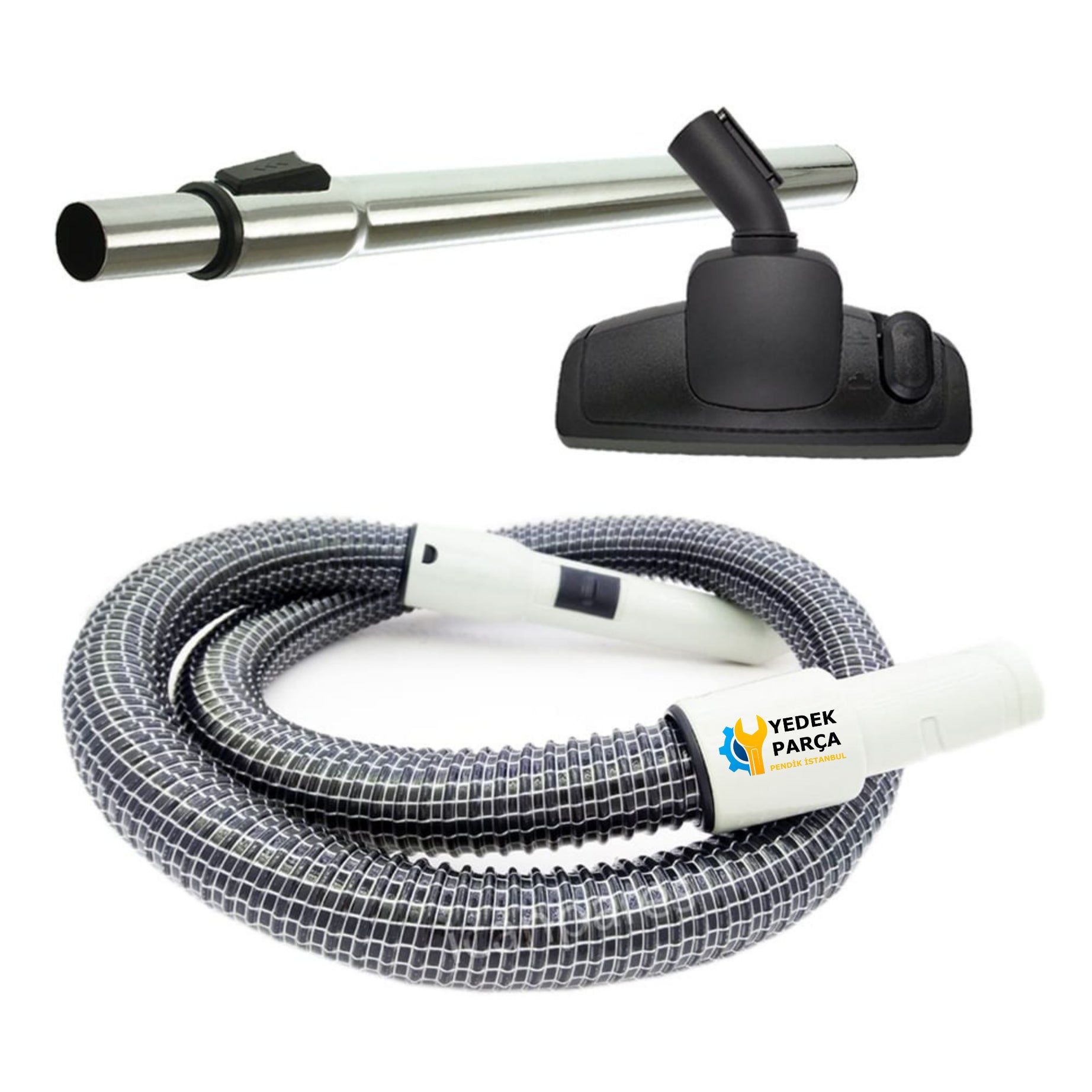 Beko Uyumlu BKS 9535 Elektrikli Süpürge Çelik Telli Hortumu Emici Yer Başlığı Teleskopik Boru
