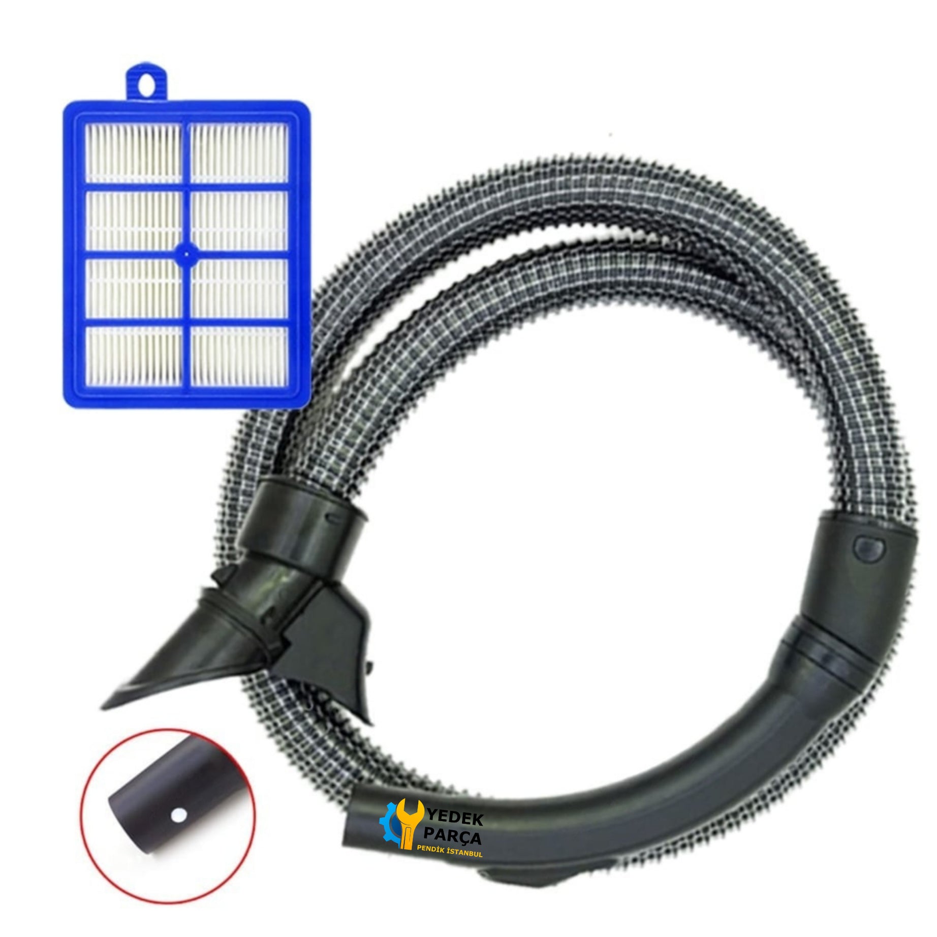 Philips Uyumlu FC 9225 Marathon Süpürge Telli Hortumu ve Hepa Filtresi