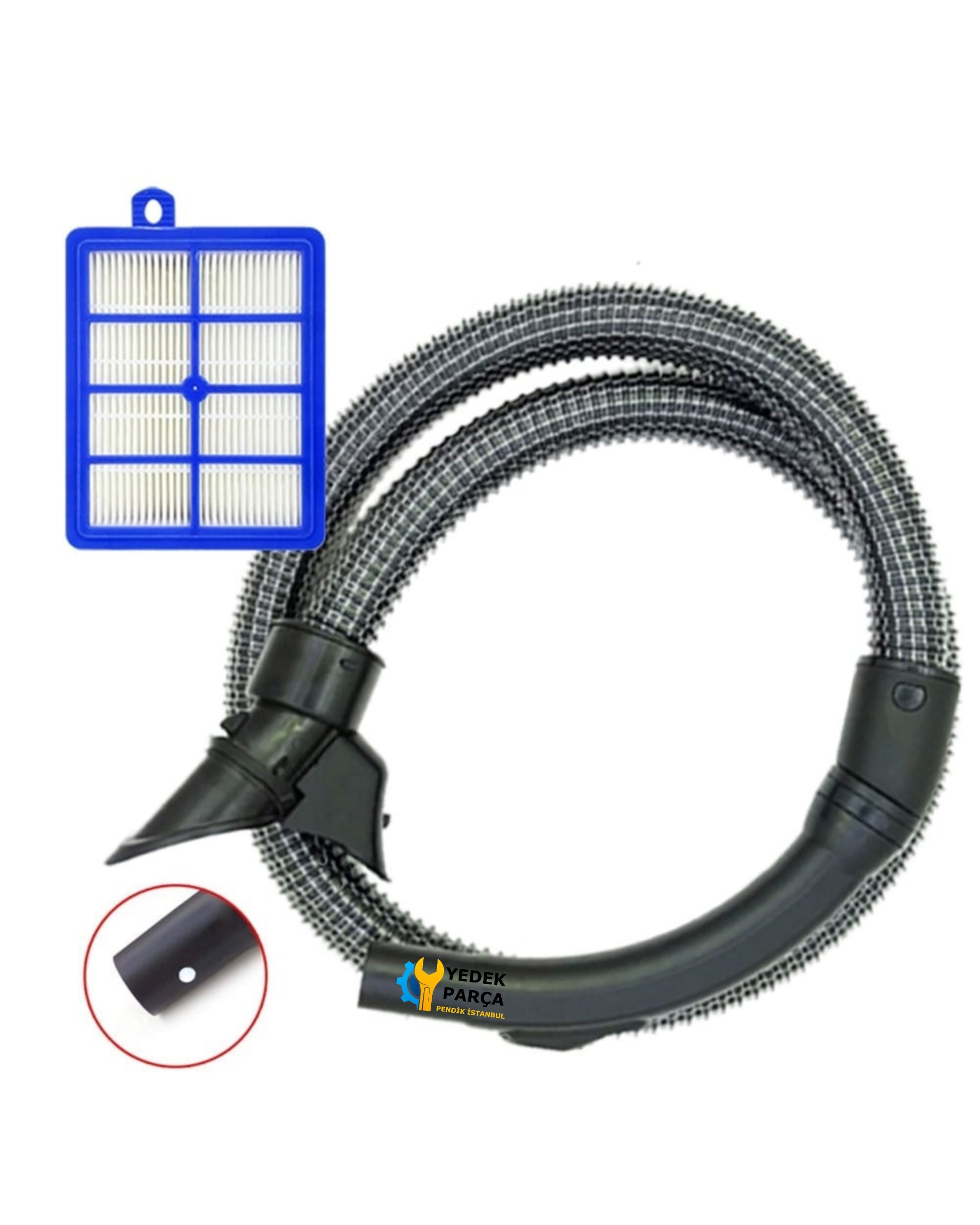 Philips Uyumlu FC 9225 Marathon Süpürge Telli Hortumu ve Hepa Filtresi