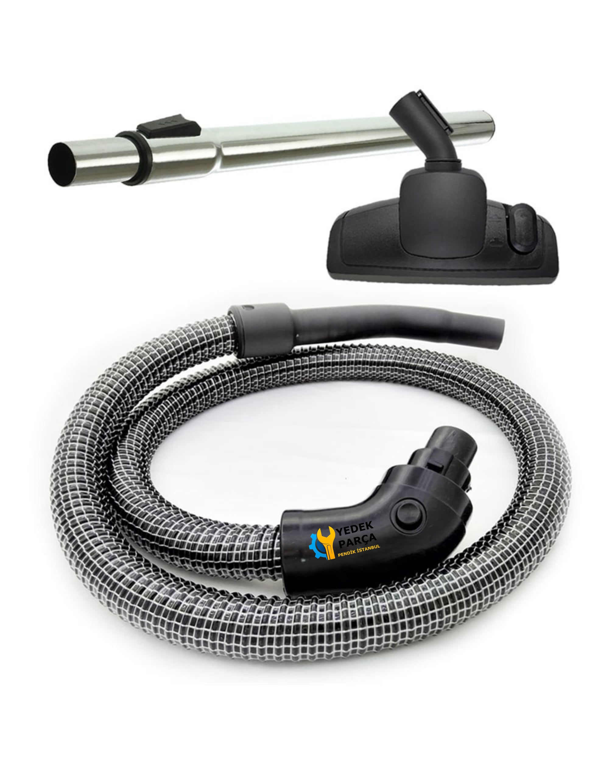 Beko Uyumlu BKS 9525 Elektrikli Süpürge Çelik Telli Hortumu Emici Yer Başlığı Teleskopik Borusu G