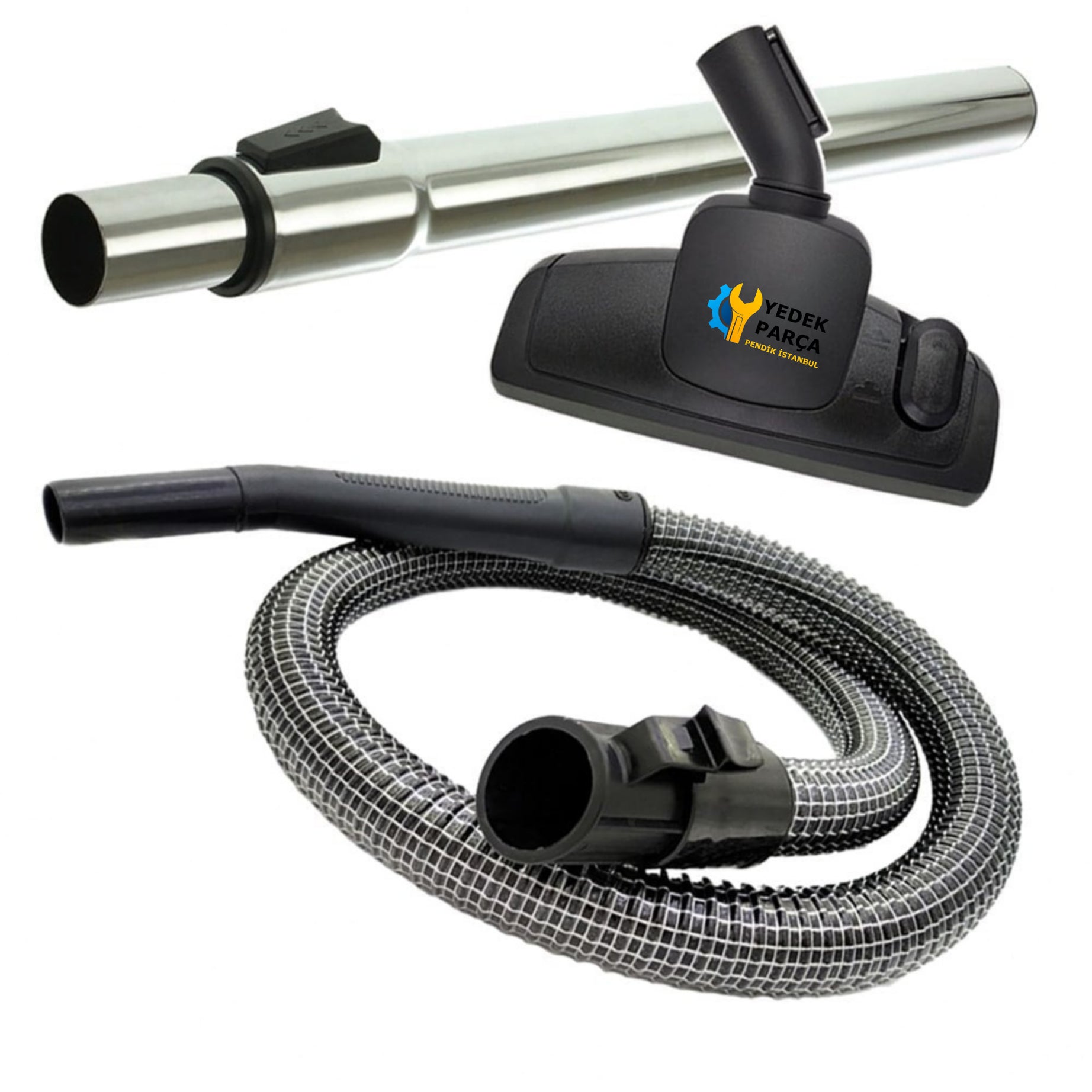 Fakir Uyumlu C 200 Elektrikli Süpürge Çelik Hortum Emici Yer Başlığı Teleskopik Boru