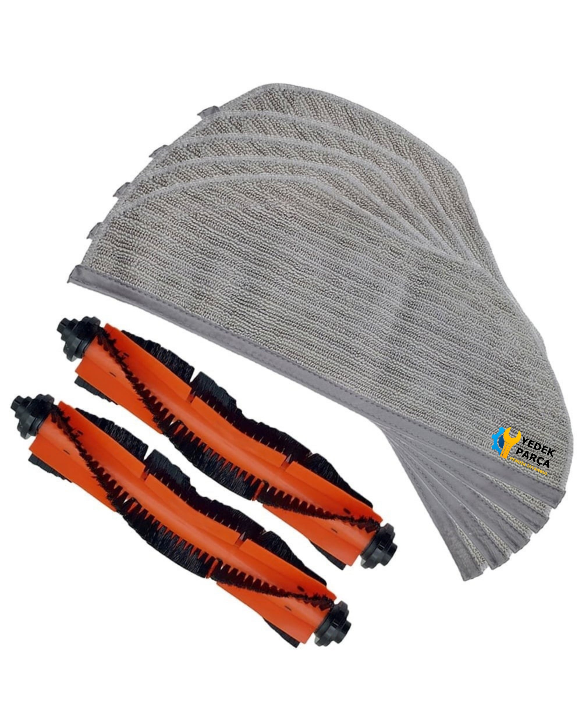 Xiaomi Uyumlu Mijia G1 MJSTG1 Robot Süpürge 2 Adet Ana Rulo Fırça ve 5 Adet Paspas Bezi