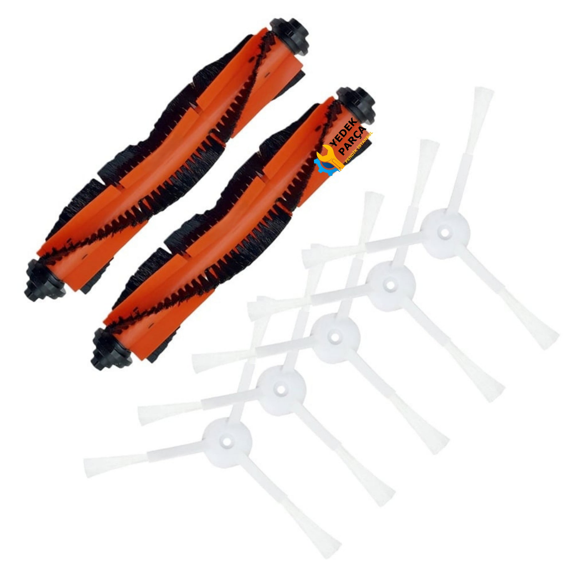 Xiaomi Uyumlu Mijia G1 MJSTG1 Robot Süpürge 2 Adet Ana Rulo Fırça ve 5 Adet Yan Fırça