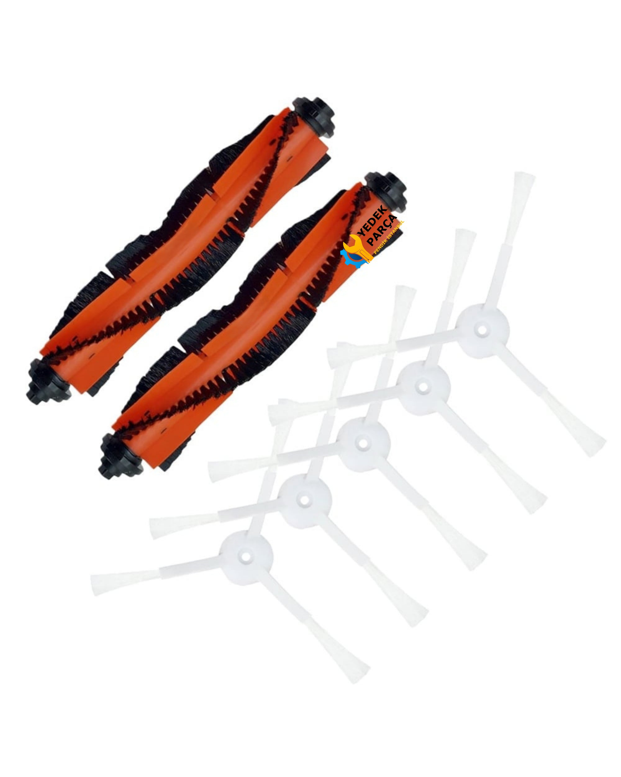 Xiaomi Uyumlu Mijia G1 MJSTG1 Robot Süpürge 2 Adet Ana Rulo Fırça ve 5 Adet Yan Fırça