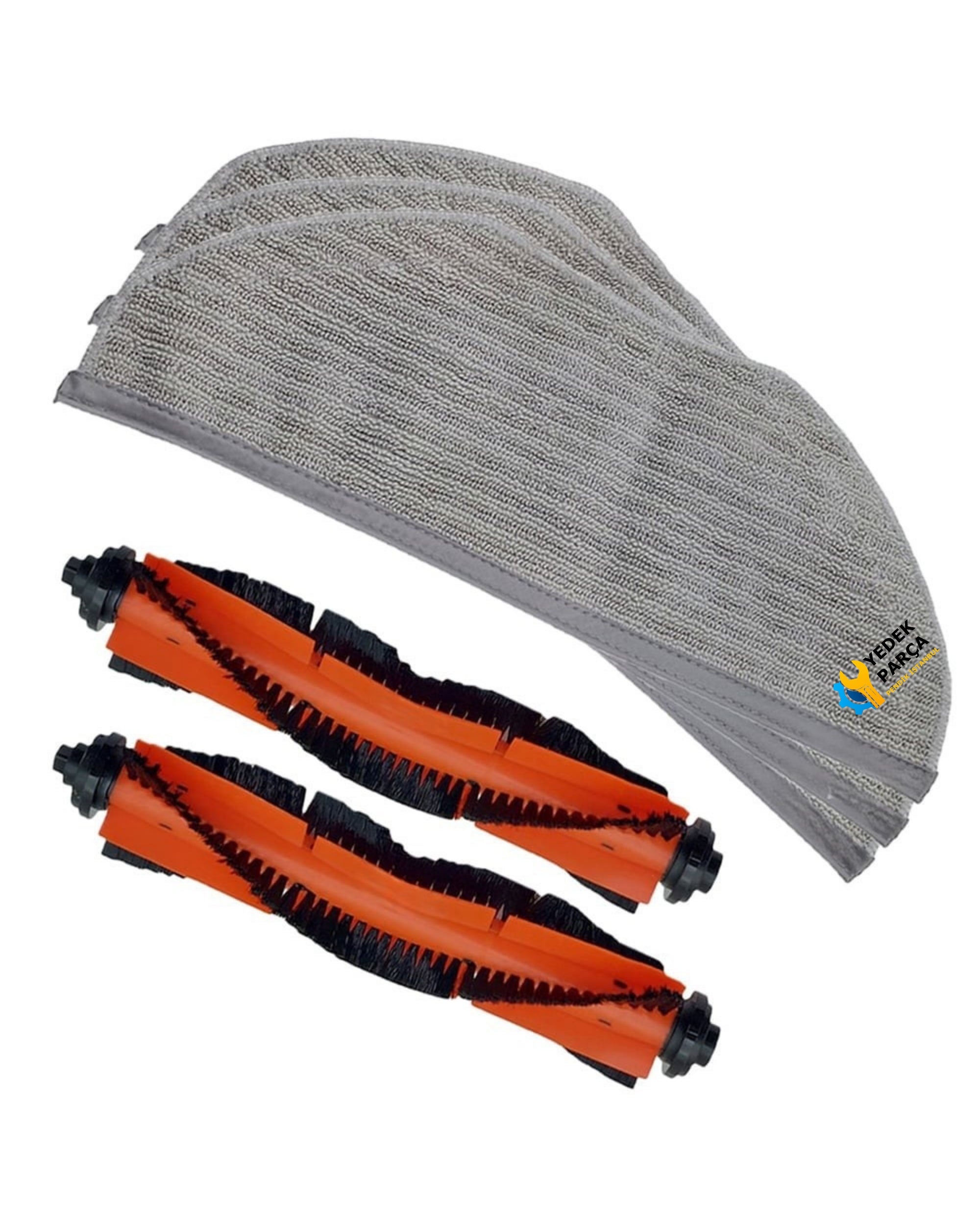 Xiaomi Uyumlu Mijia G1 MJSTG1 Robot Süpürge 2 Adet Ana Rulo Fırça ve 3 Adet Paspas Bezi