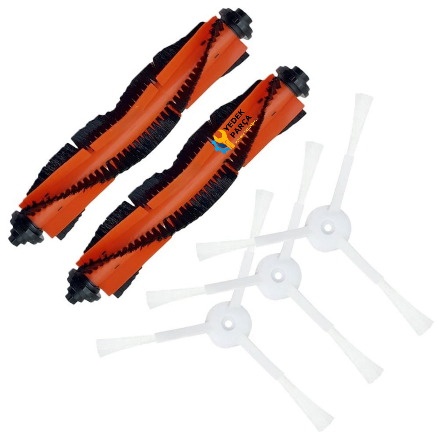 Xiaomi Uyumlu Mijia G1 MJSTG1 Robot Süpürge 2 Adet Ana Rulo Fırça ve 3 Adet Yan Fırça