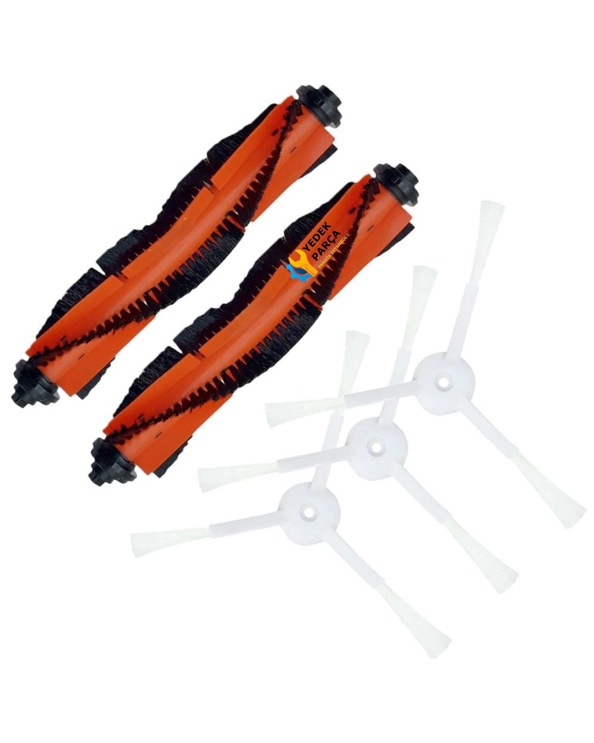 Xiaomi Uyumlu Mijia G1 MJSTG1 Robot Süpürge 2 Adet Ana Rulo Fırça ve 3 Adet Yan Fırça