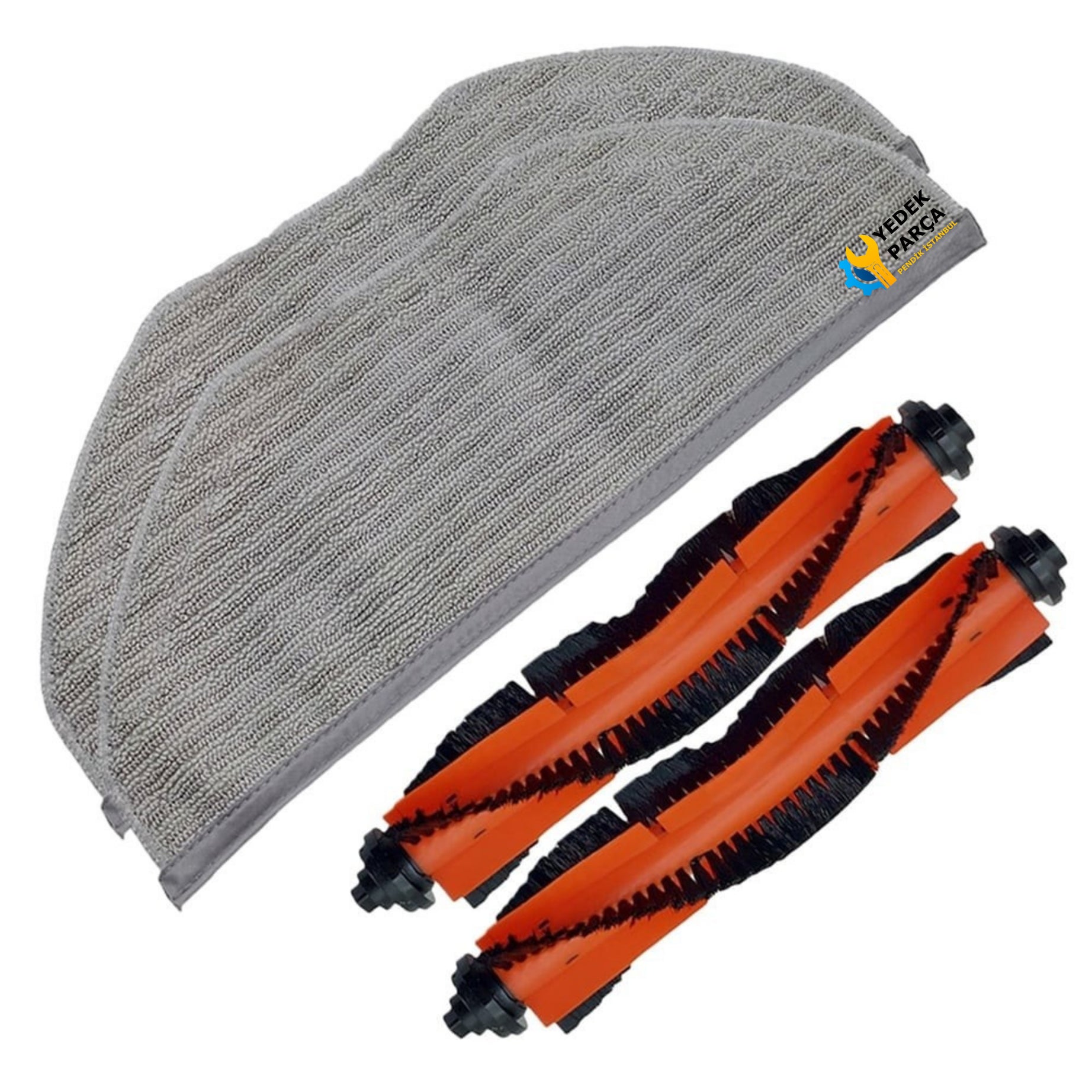 Xiaomi Uyumlu Mijia G1 MJSTG1 Robot Süpürge Ana Rulo Fırça ve Paspas Bezi 2 li Paket