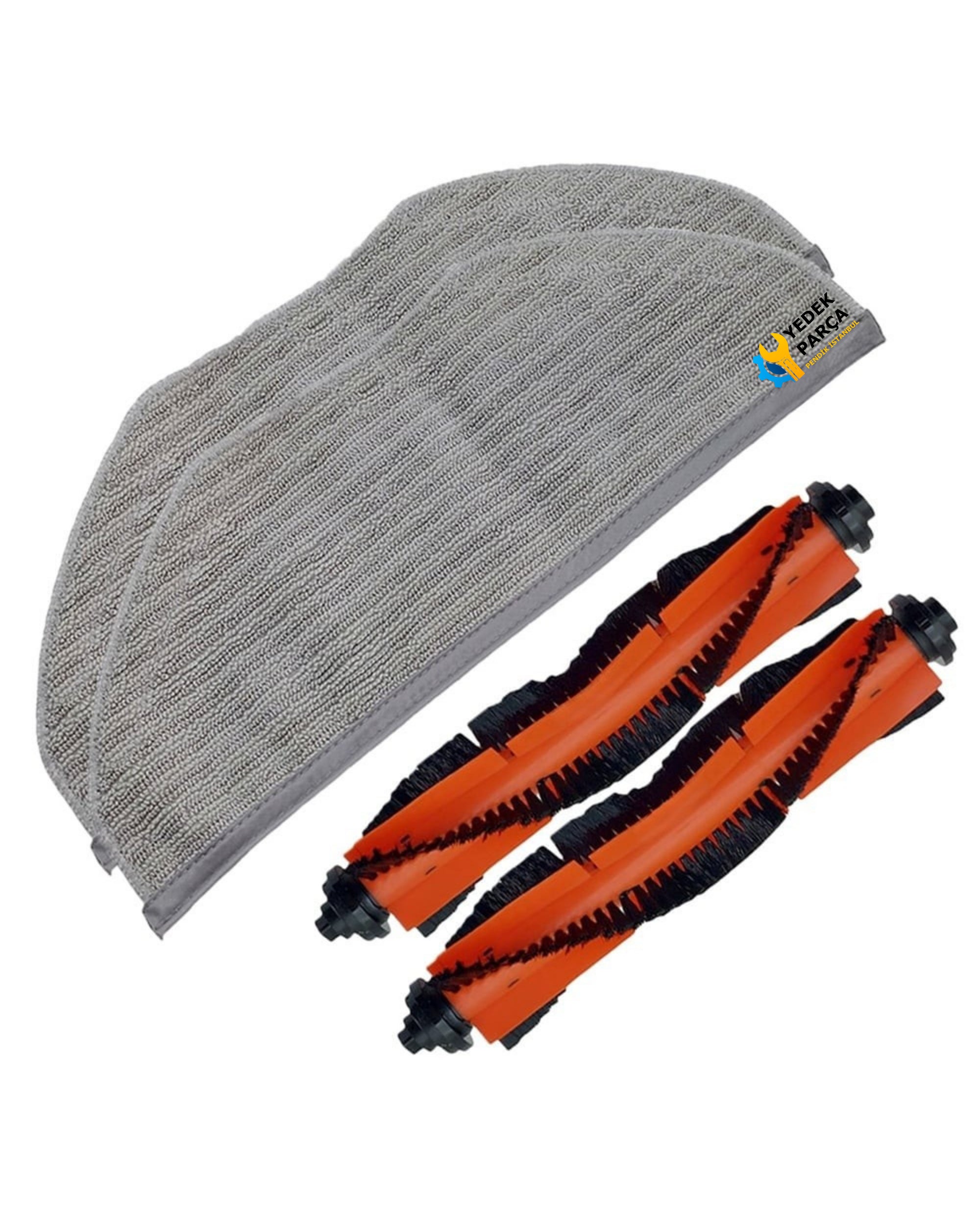 Xiaomi Uyumlu Mijia G1 MJSTG1 Robot Süpürge Ana Rulo Fırça ve Paspas Bezi 2 li Paket