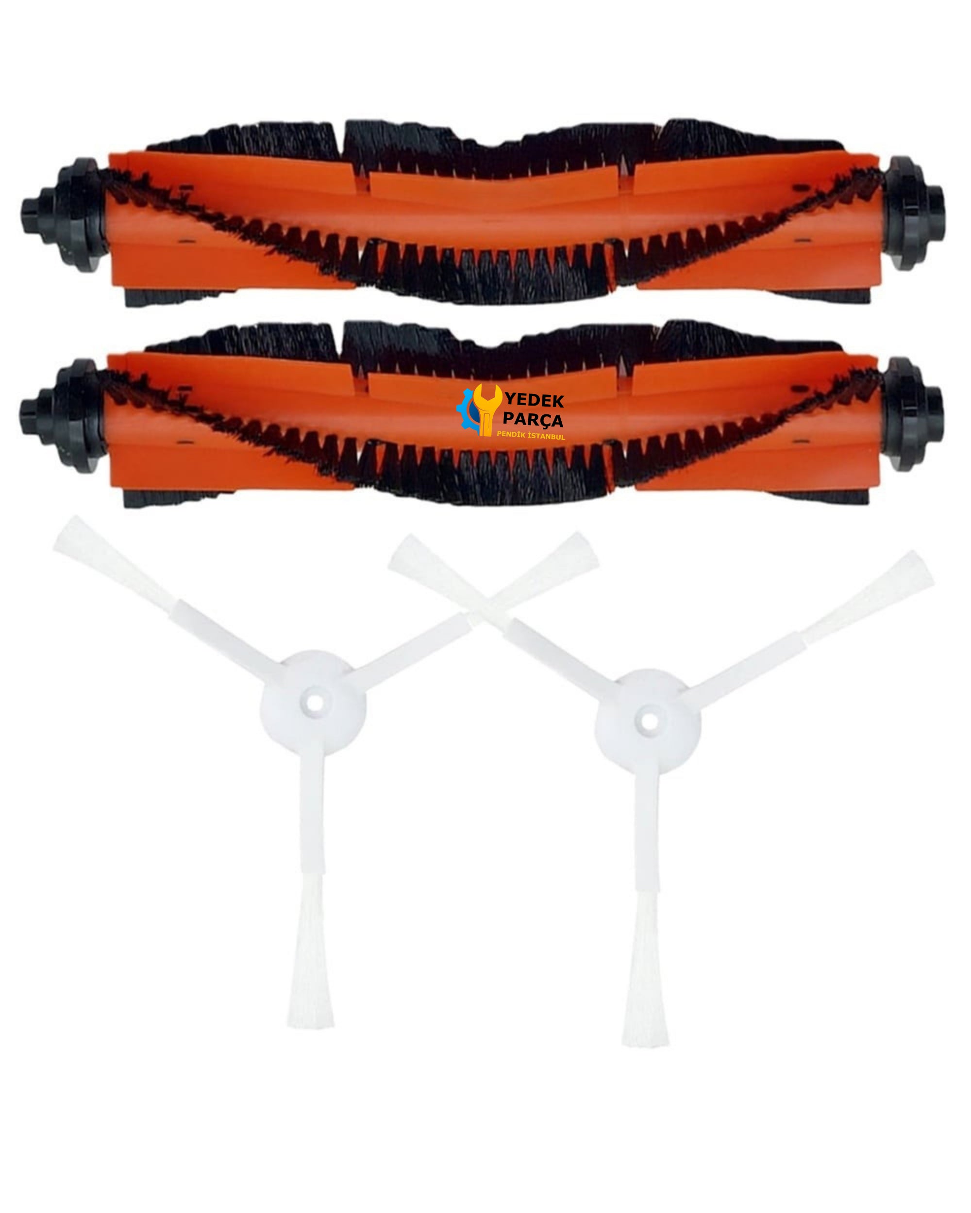 Xiaomi Uyumlu Mijia G1 MJSTG1 Robot Süpürge Ana Rulo Fırça ve Yan Fırça 2 li Paket