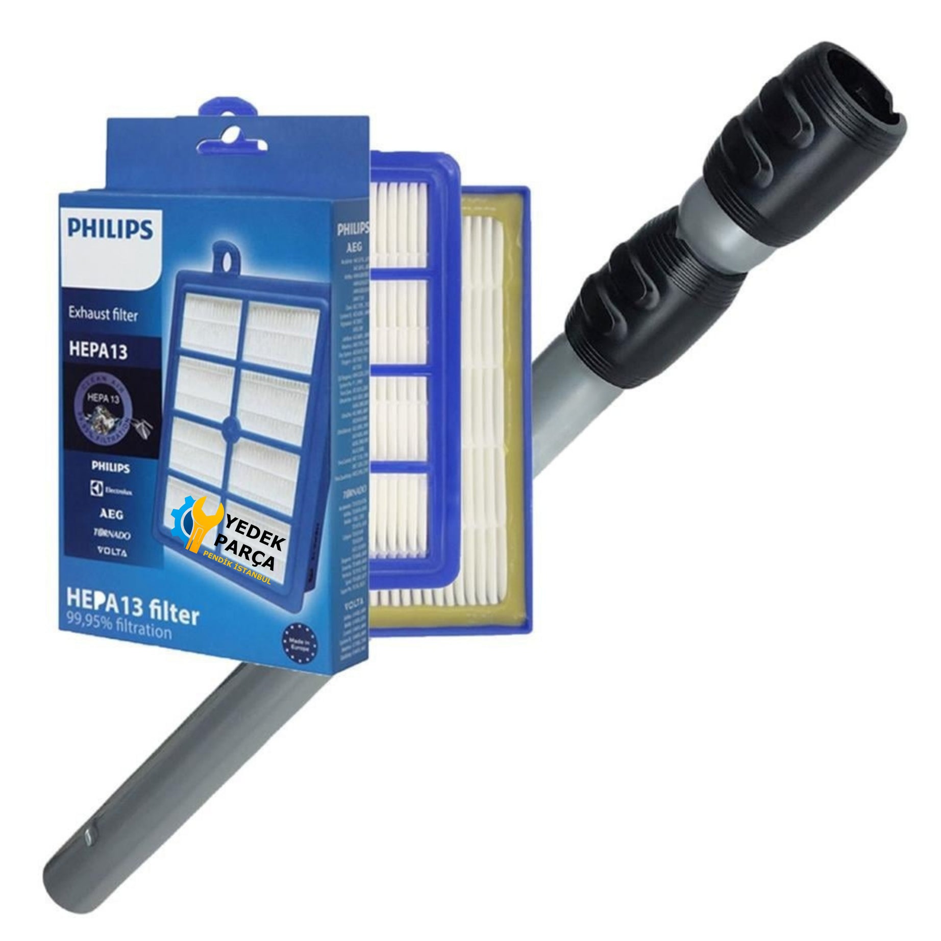 Philips Uyumlu XB 9154 Marathon Ultimate Süpürge Çelik Boru Kutulu Hepa Filtre