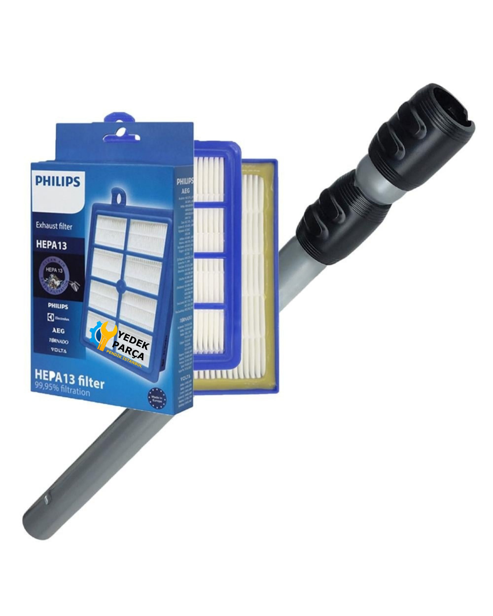 Philips Uyumlu XB 9154 Marathon Ultimate Süpürge Çelik Boru Kutulu Hepa Filtre