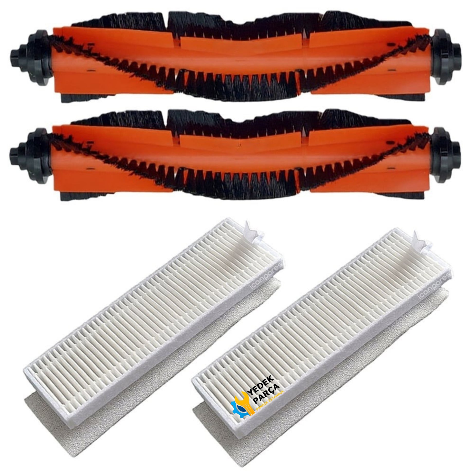 Xiaomi Uyumlu Mijia G1 MJSTG1 Robot Süpürge Ana Rulo Fırça ve Hepa Filtre 2 li Paket