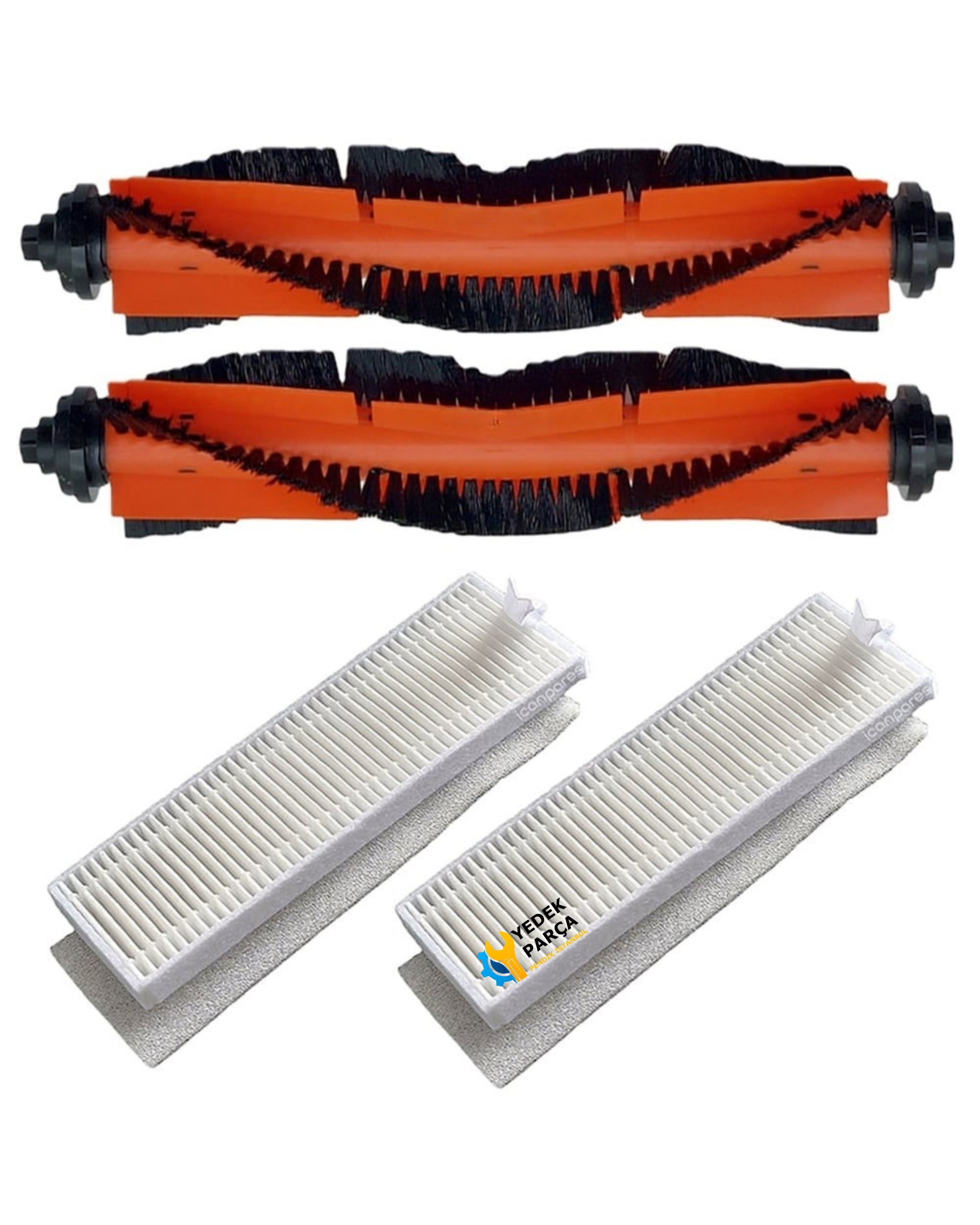 Xiaomi Uyumlu Mijia G1 MJSTG1 Robot Süpürge Ana Rulo Fırça ve Hepa Filtre 2 li Paket