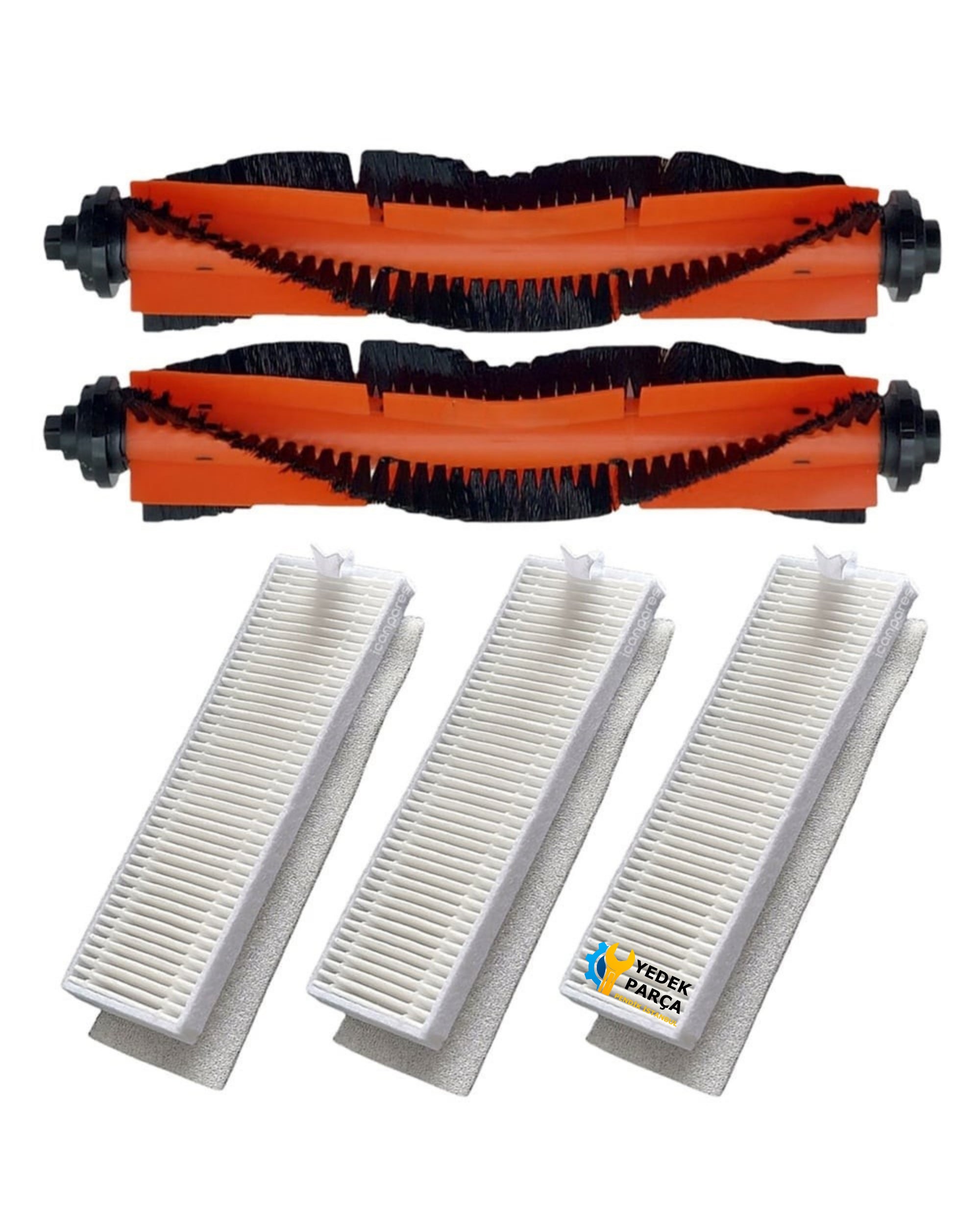 Xiaomi Uyumlu Mijia G1 MJSTG1 Robot Süpürge 2 Adet Ana Rulo Fırça ve 3 Adet Hepa Filtre