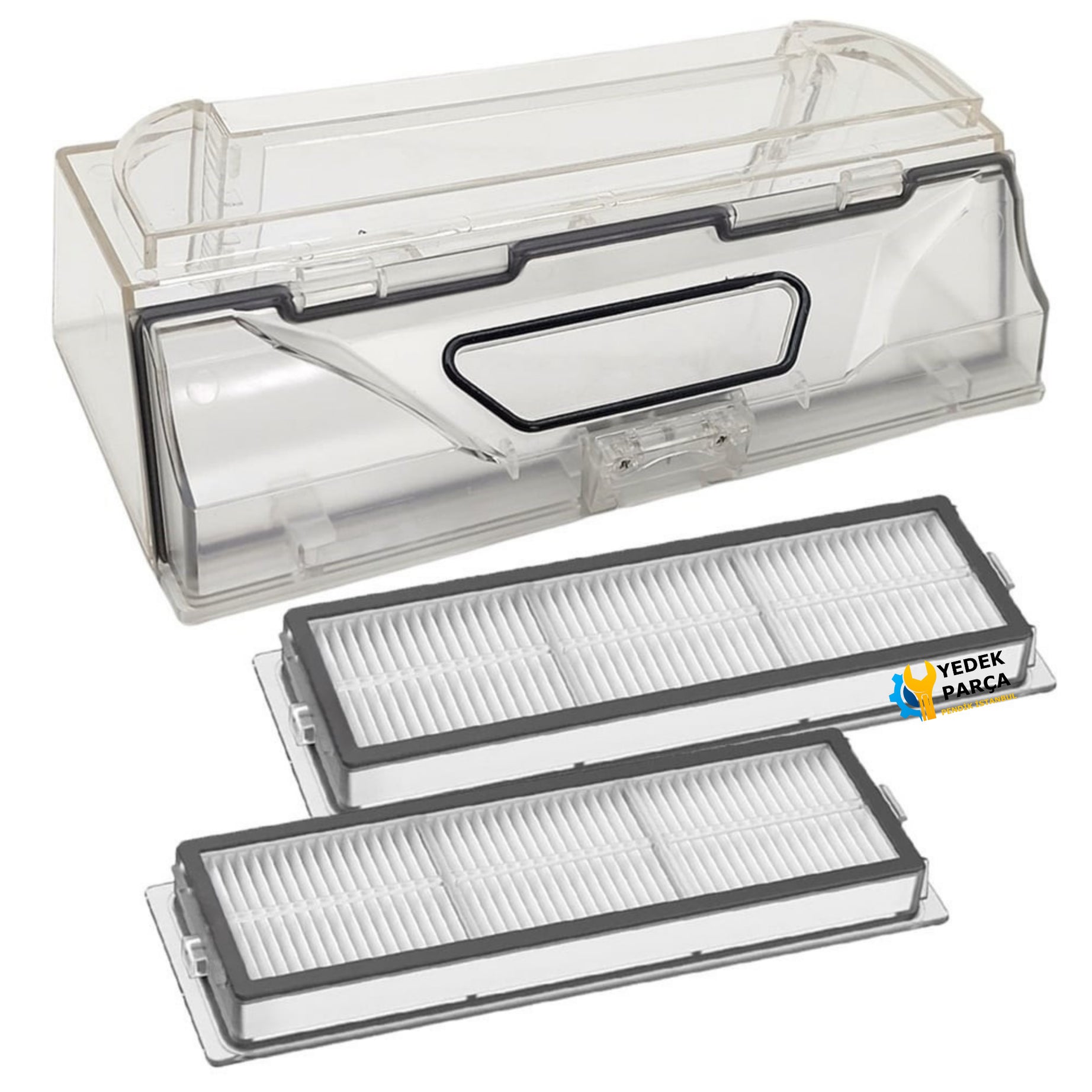 Xiaomi Uyumlu Mijia 1C STYTJ01ZHM Robot Süpürge Toz Haznesi ve Hepa Filtre 2 Adet