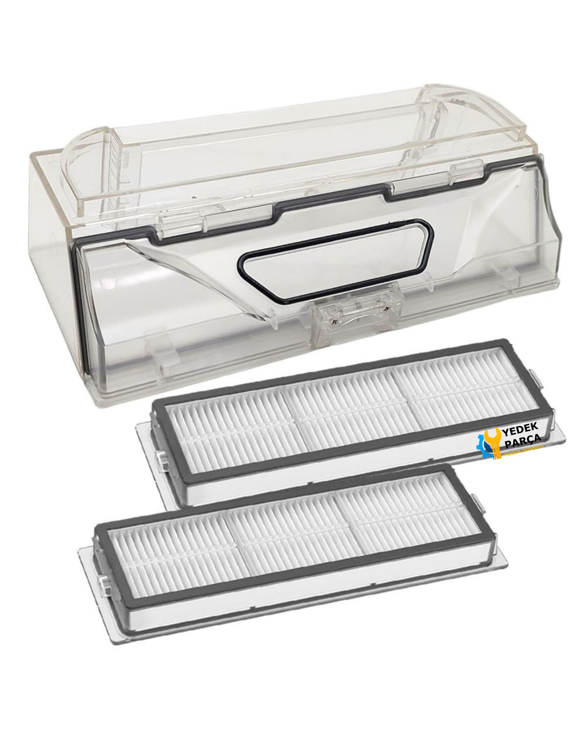 Xiaomi Uyumlu Mijia 1C STYTJ01ZHM Robot Süpürge Toz Haznesi ve Hepa Filtre 2 Adet