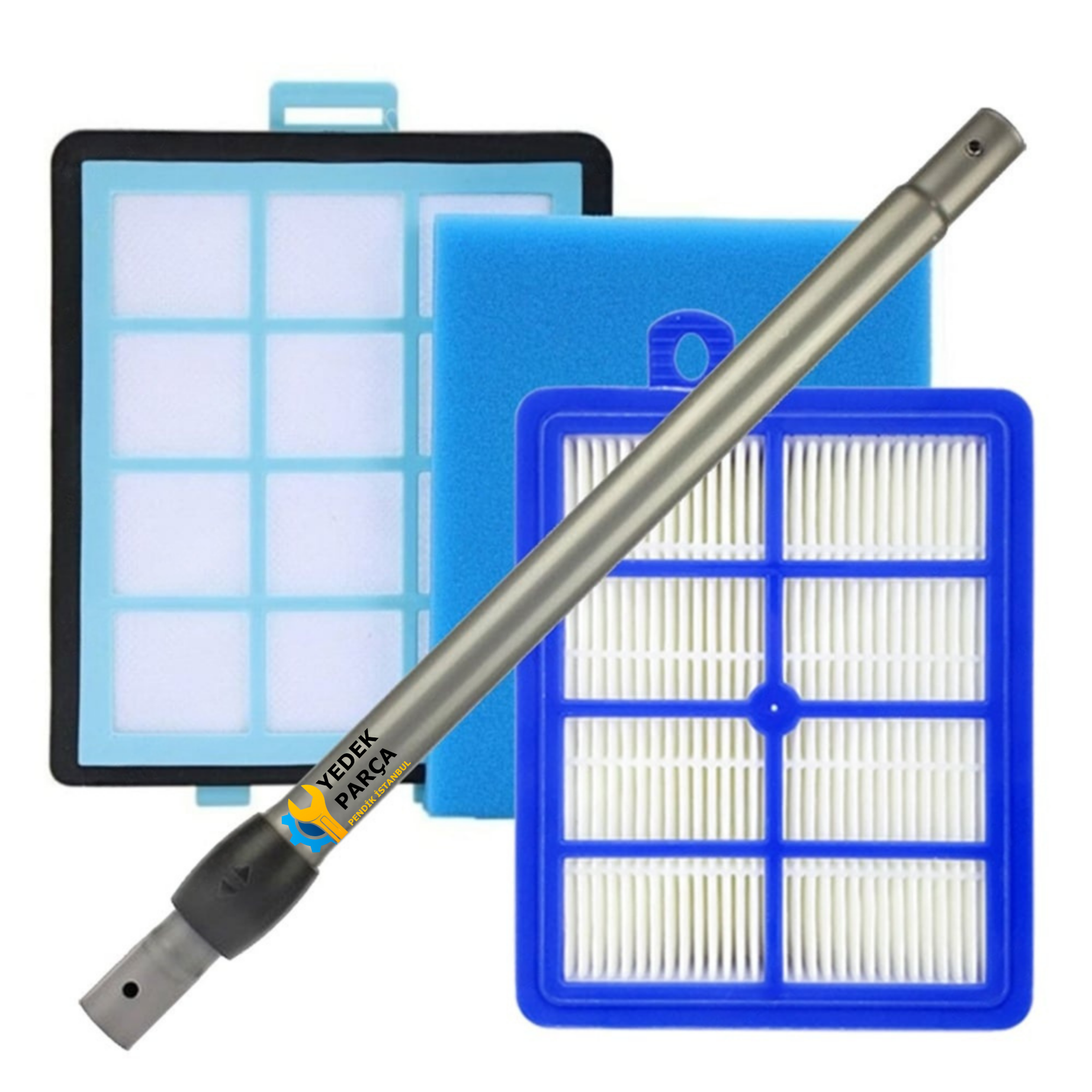 Philips Uyumlu FC 8760 Süpürge Borusu Ön Filtre Filtre Hepa Filtresi