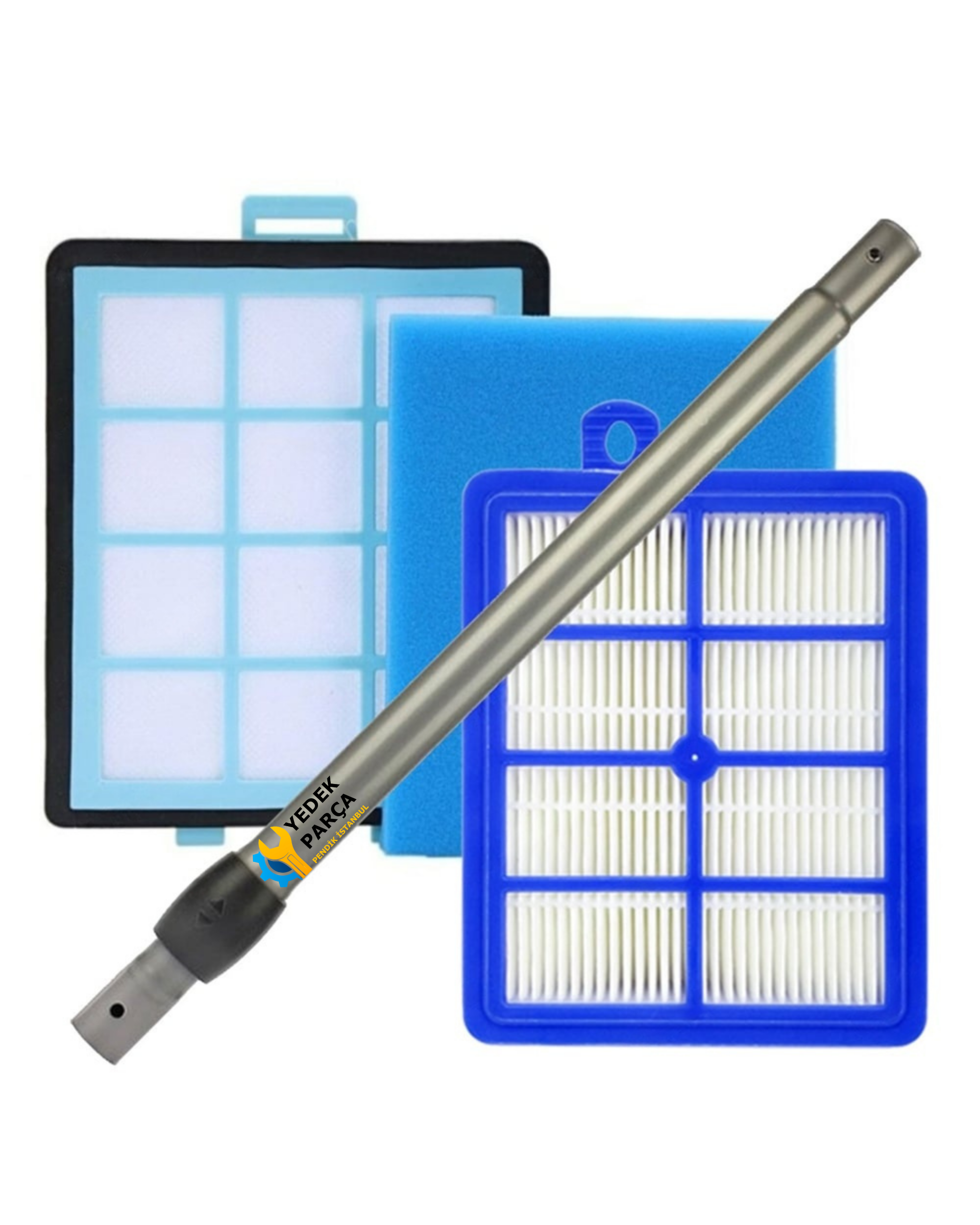 Philips Uyumlu FC 8760 Süpürge Borusu Ön Filtre Filtre Hepa Filtresi