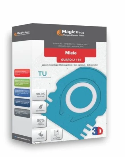 Kutulu Sms Miele 4 Lü GUARD Yeni TİP Mavi Toz Torbası
